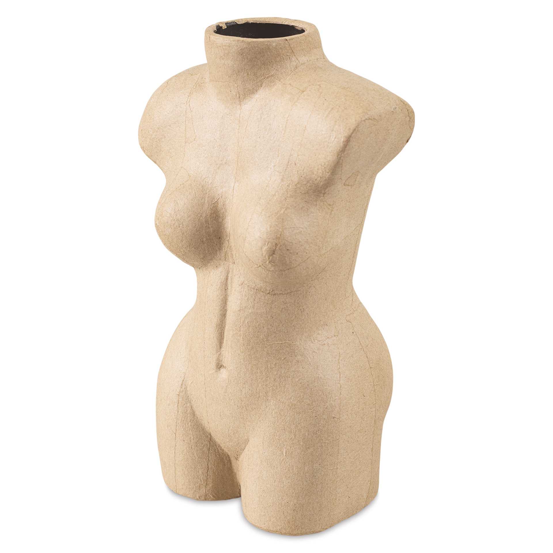 DecoPatch Paper Mache Planter - Woman's Body Vase angled