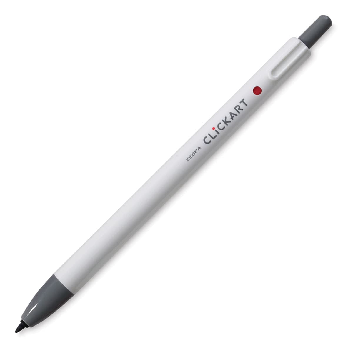 Zebra ClickArt Retractable Marker - Gray
