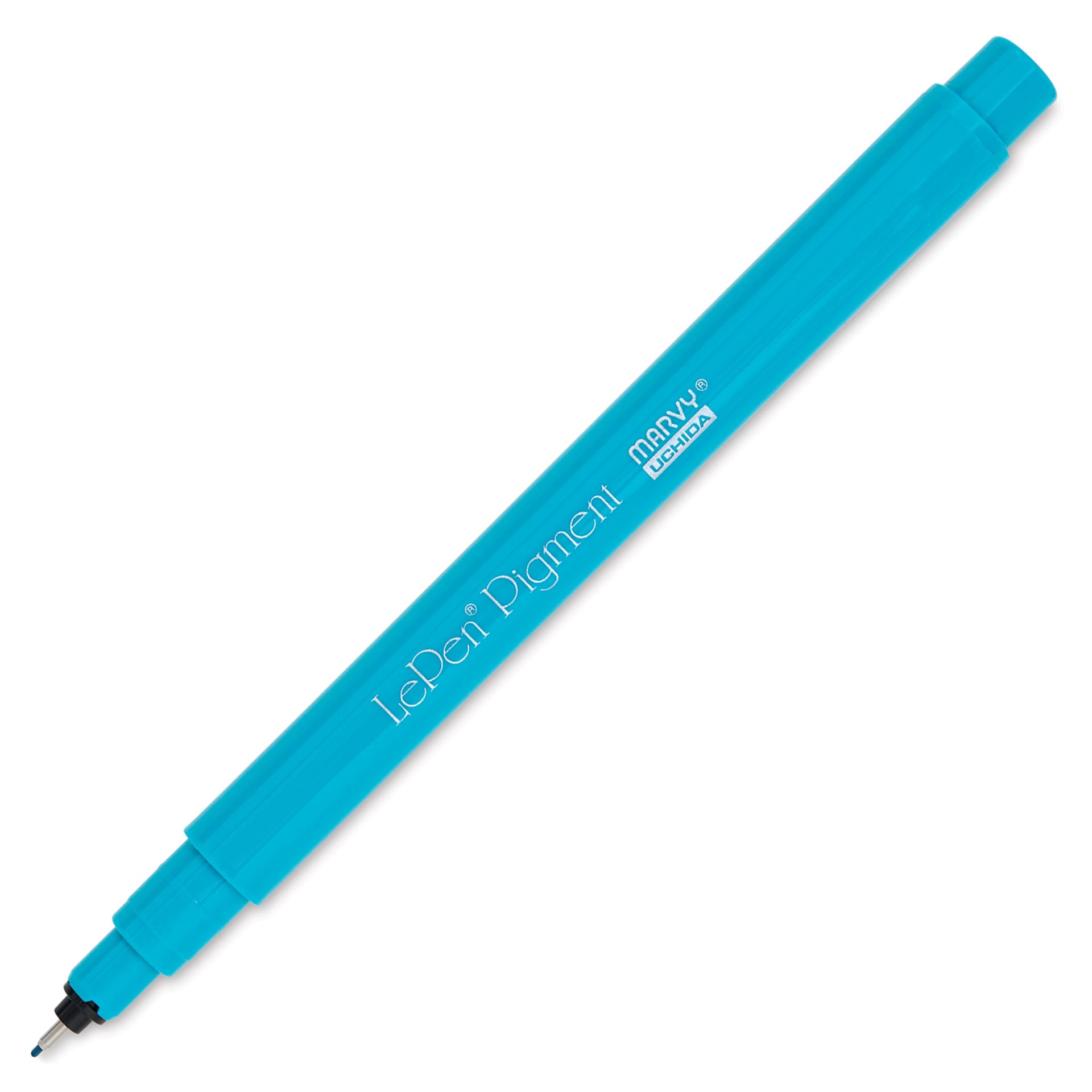 Marvy Uchida LePen Pigment Pen - Teal with cap off