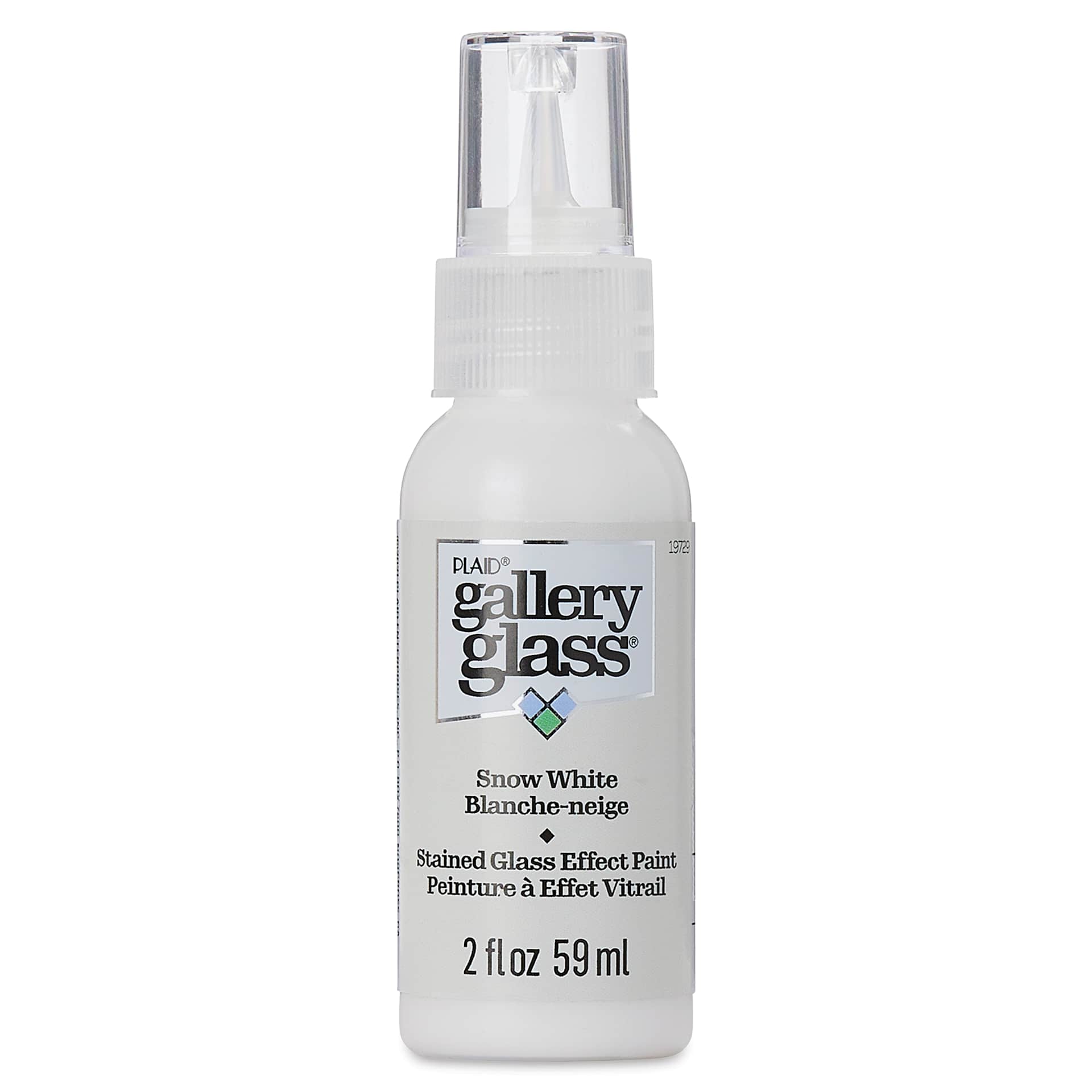 Gallery Glass Paint - Snow White, 2 oz (Front of bottle)