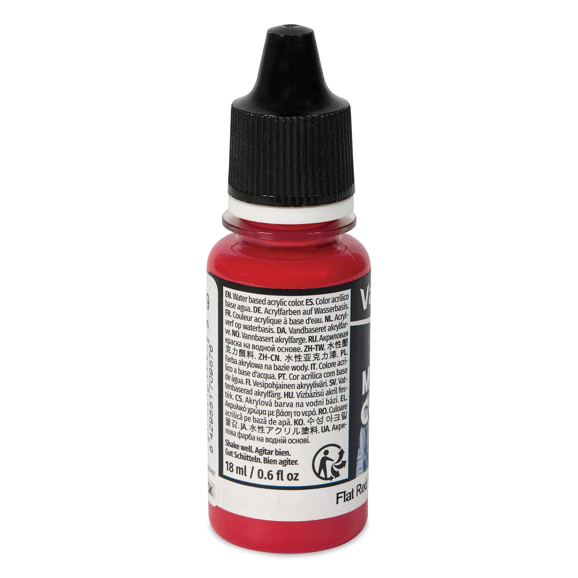 Vallejo Acrylic Model Color Paint - Flat Red, 18 ml