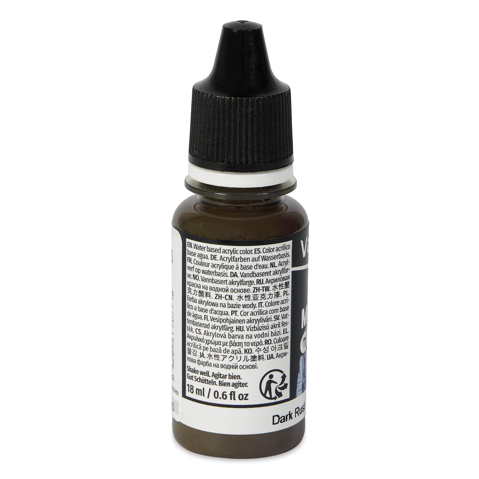 Vallejo Acrylic Model Color Paint - Dark Rust, 18 ml back