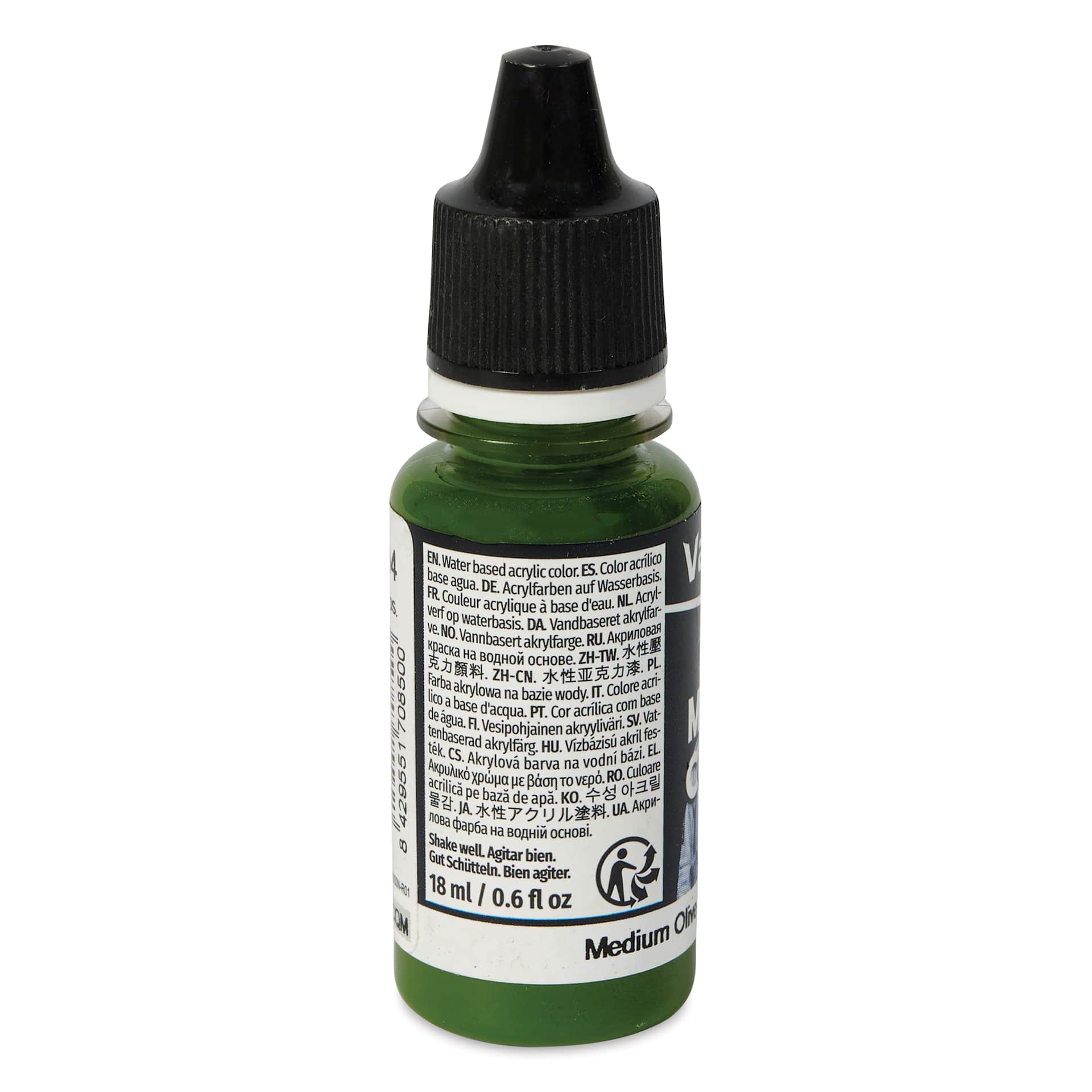 Vallejo Acrylic Model Color Paint - Medium Olive, 18 ml back