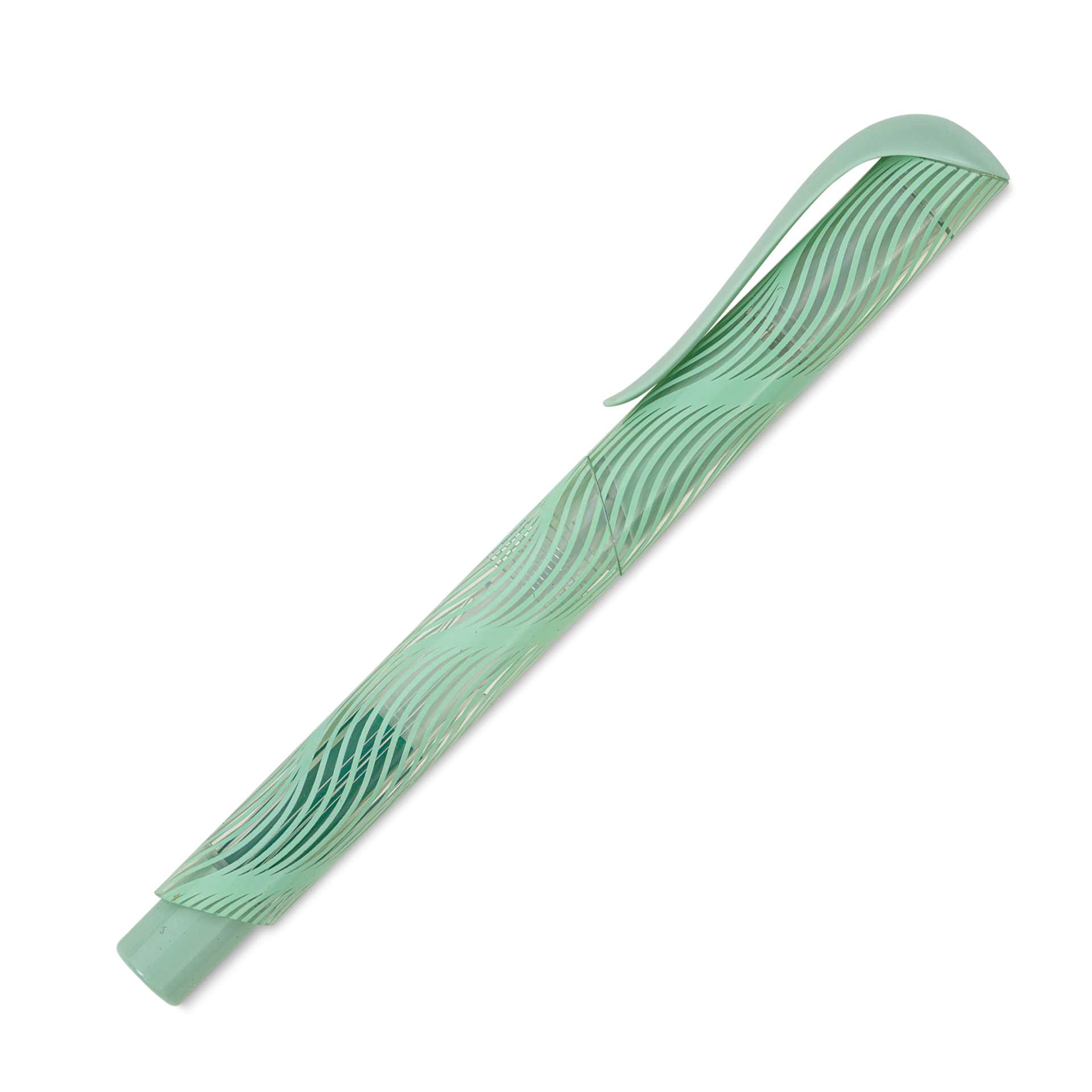 Manuscript Clarity Fountain Pen - Iridium Nib, Balancing Green, cap on