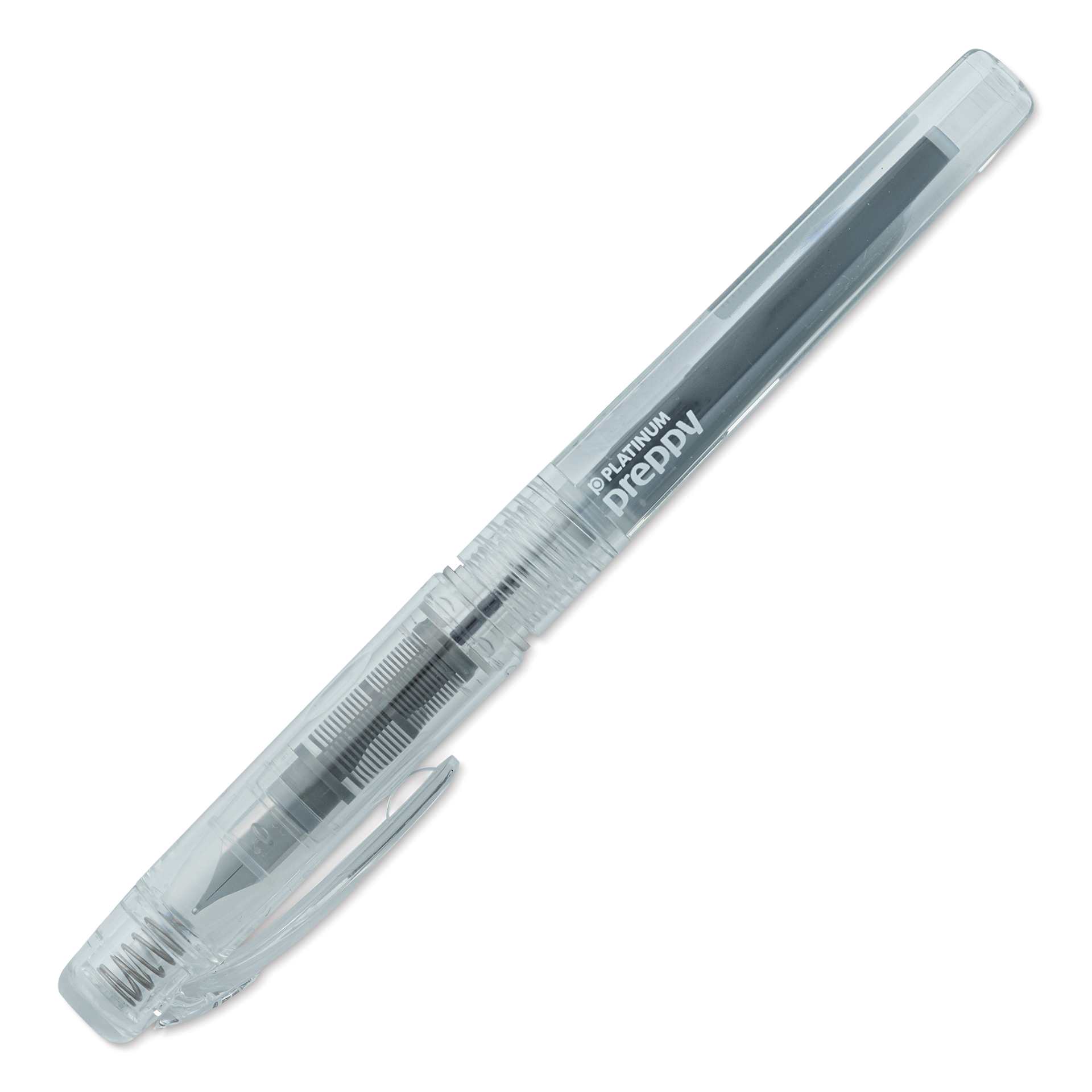 Platinum Preppy Fountain Pen - Crystal, Fine, cap on