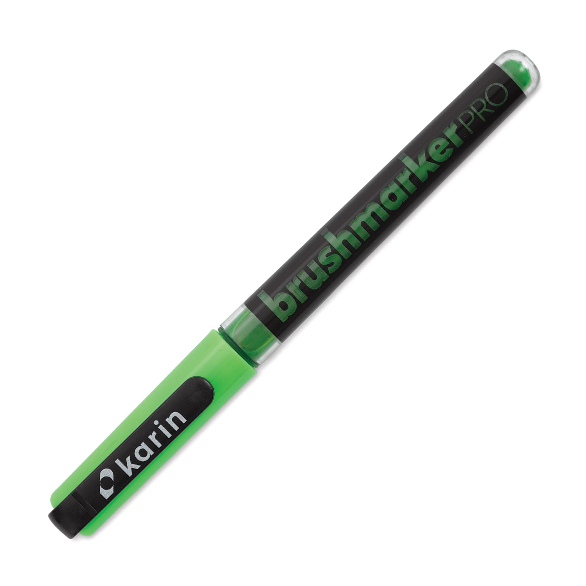 Karin Brushmarkers Pro Marker - Neon Yellow Green, cap on