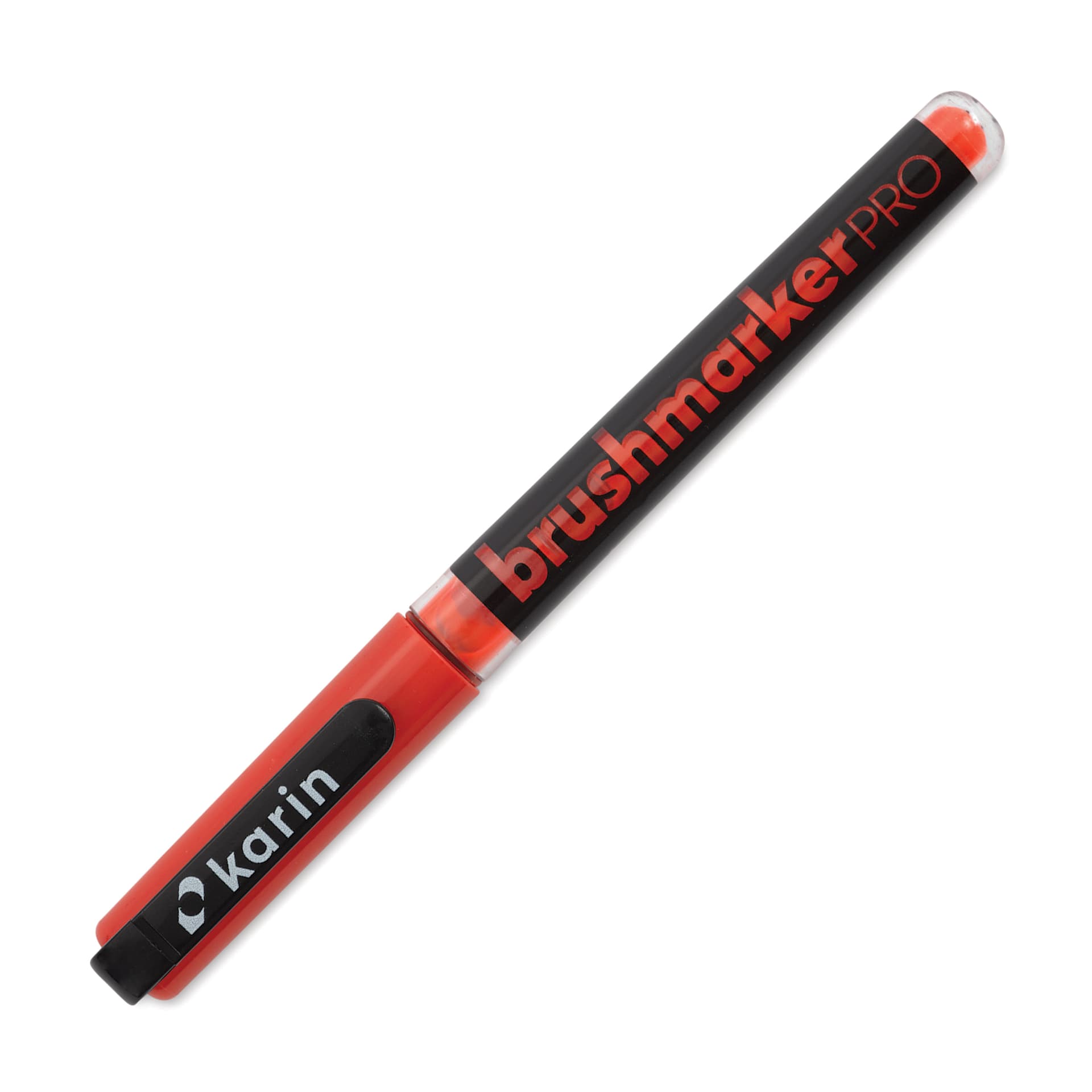 Karin Brushmarkers Pro Marker - Neon Orange Red, cap on