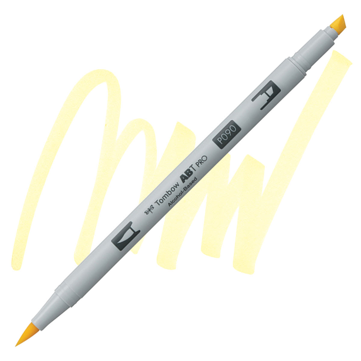 Tombow ABT PRO Alcohol Marker - Lemon Cream, P090 marker and swatch