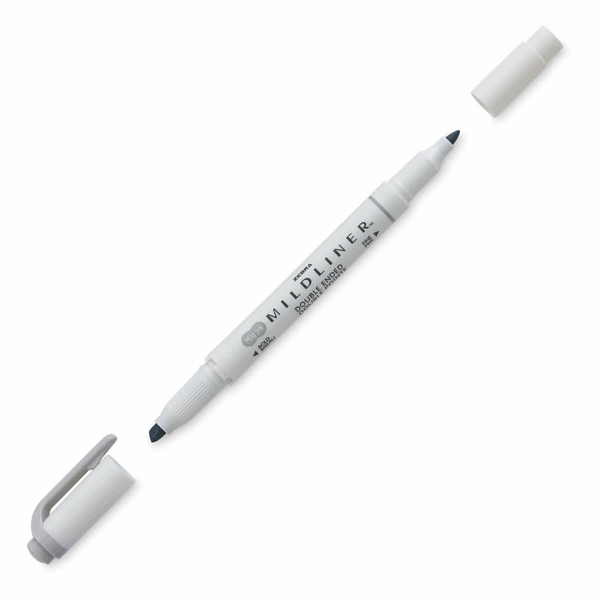 Zebra Mildliner Double Ended Creative Marker - Gray (Caps off)