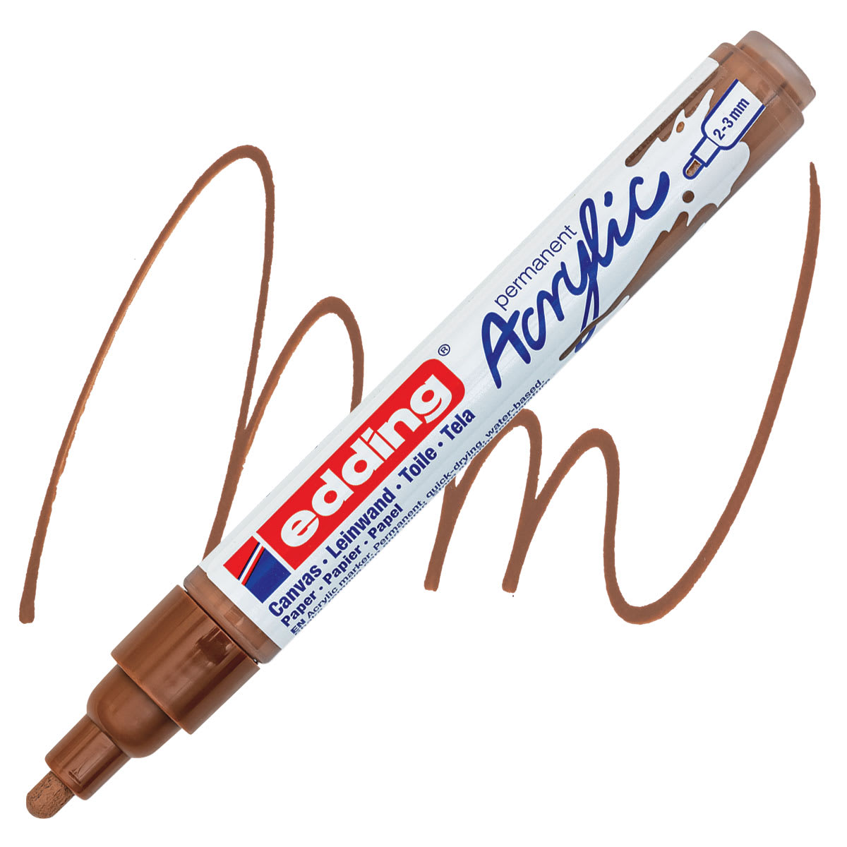 Edding Acrylic Paint Marker - Hazel 919, Medium marker and swatch
