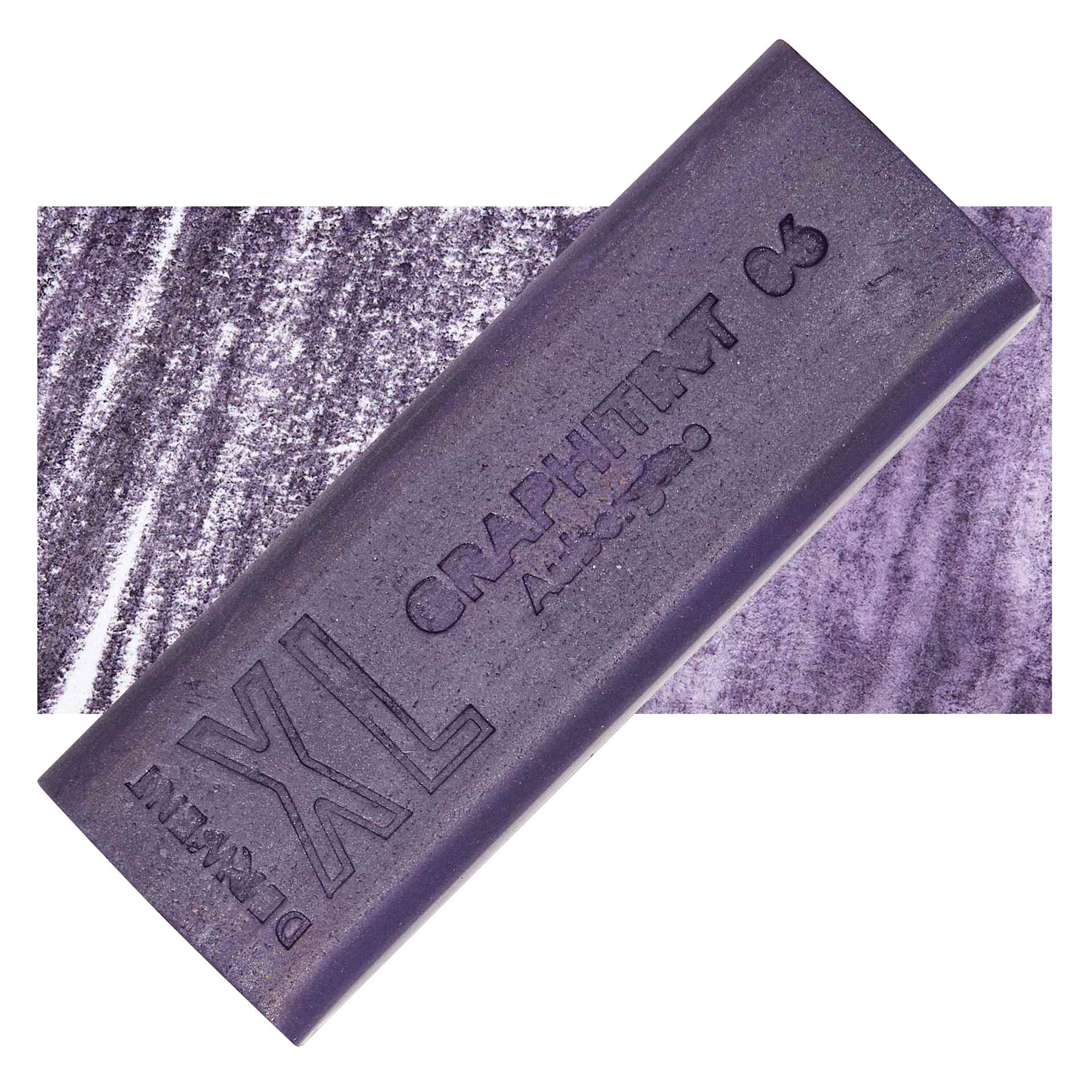 Derwent Graphitint XL Block - Aubergine, swatch and block