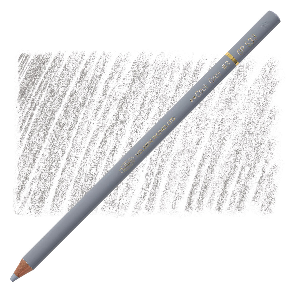 Holbein Artists' Colored Pencil - Cool Grey 3, OP533 pencil and swatch