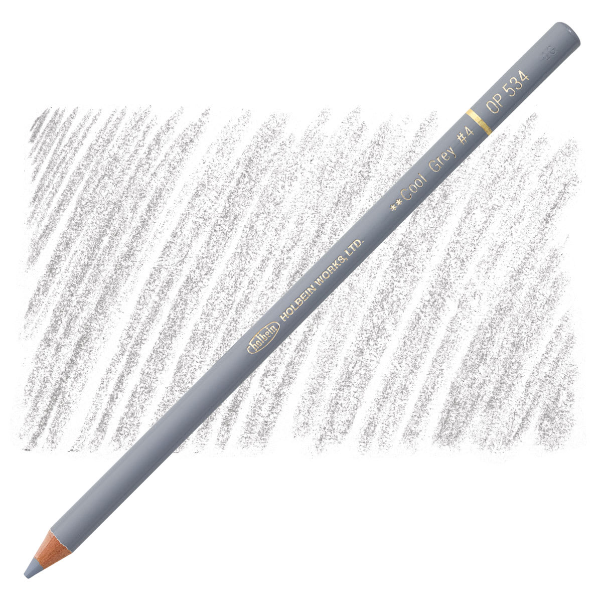 Holbein Artists' Colored Pencil - Cool Grey 4, OP534 pencil and swatch
