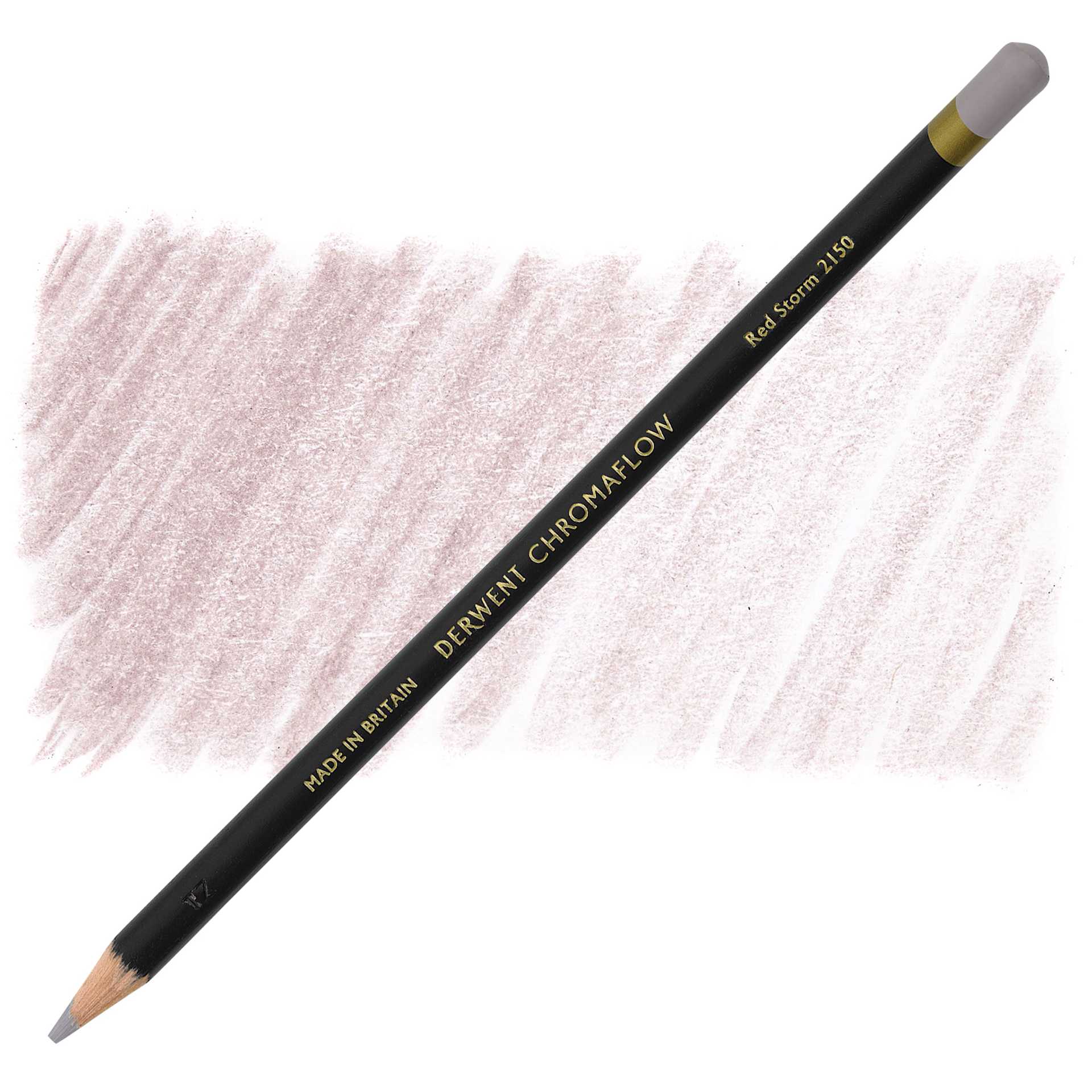 Derwent Chromaflow Colored Pencil - Red Storm, swatch and block