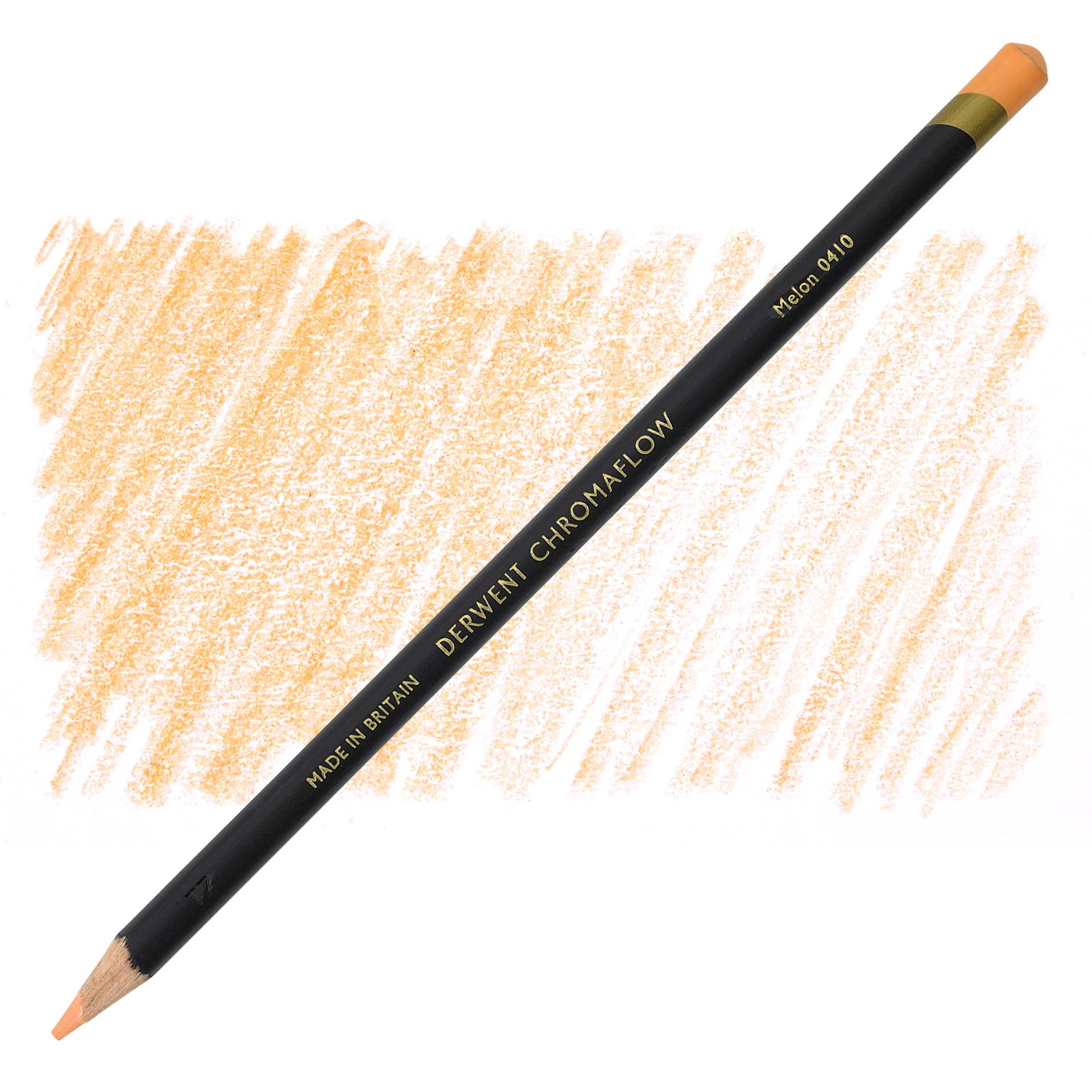 Derwent Chromaflow Colored Pencil - Melon, swatch and block