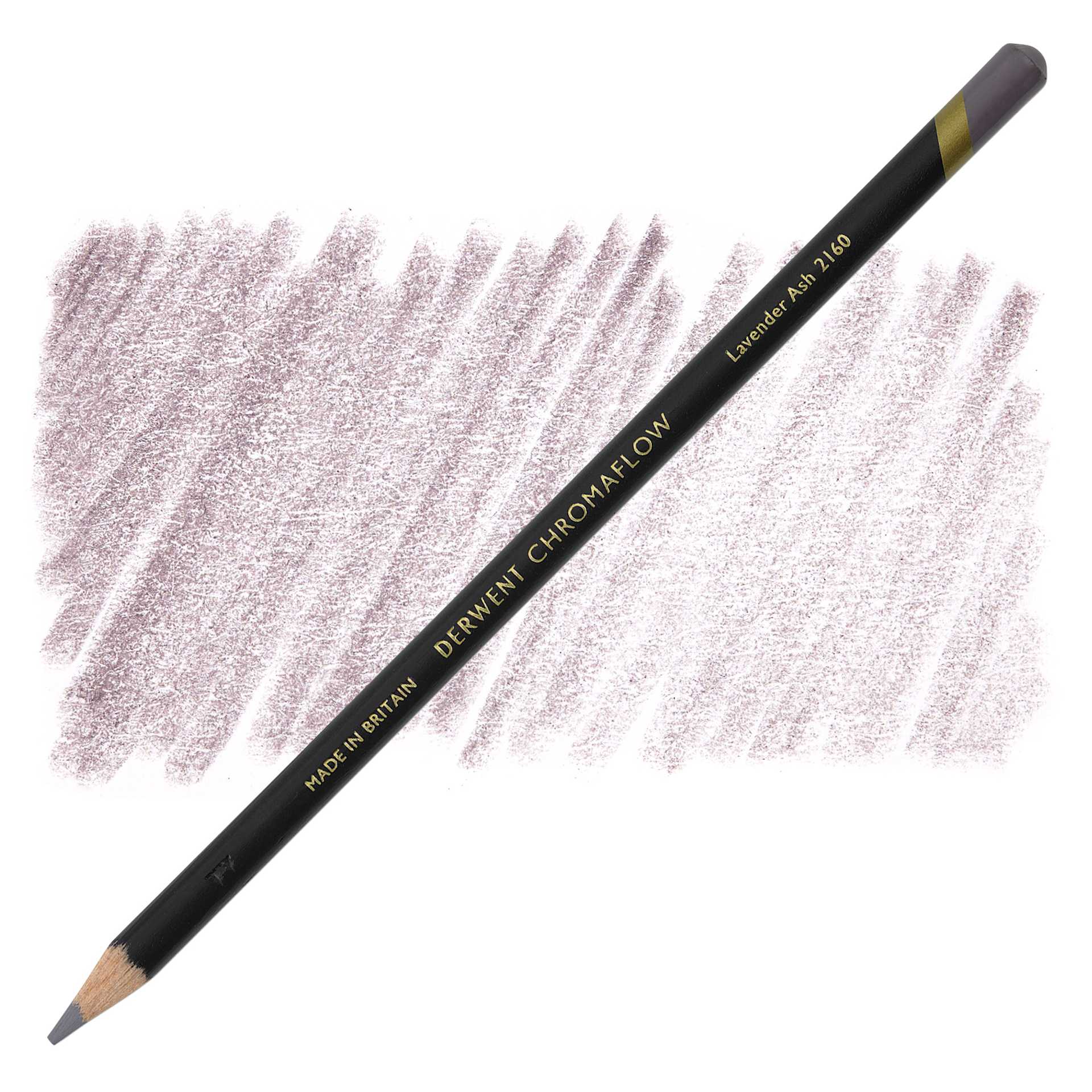 Derwent Chromaflow Colored Pencil - Lavender Ash, swatch and block
