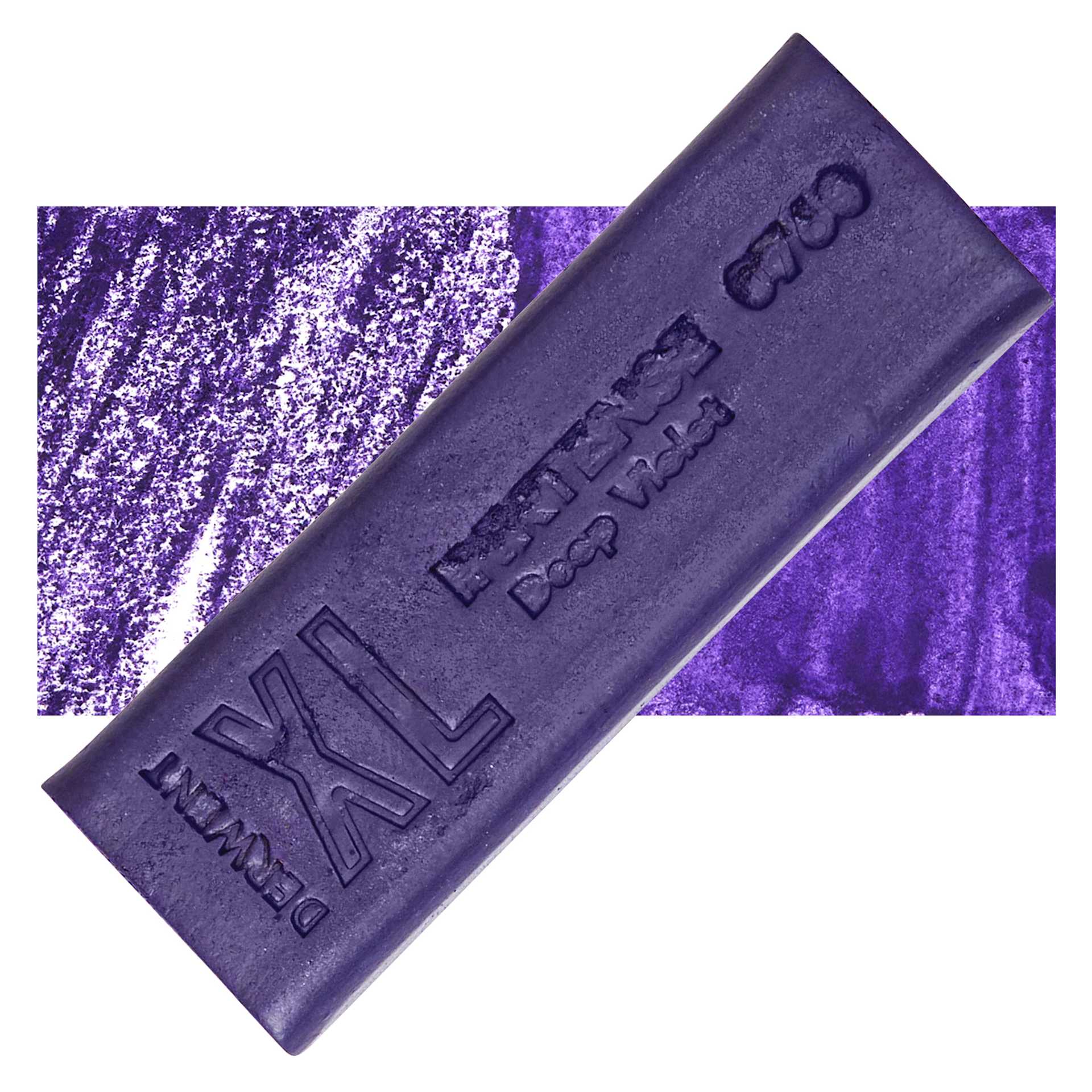 Derwent Inktense XL Block - Deep Violet, swatch and block