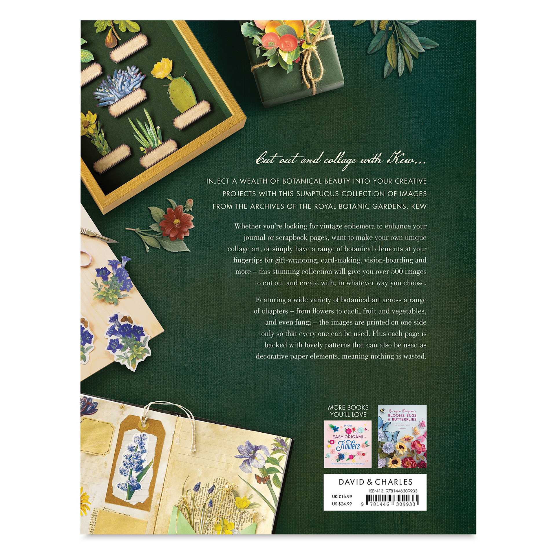 Botanical Art to Cut Out and Collage, back cover