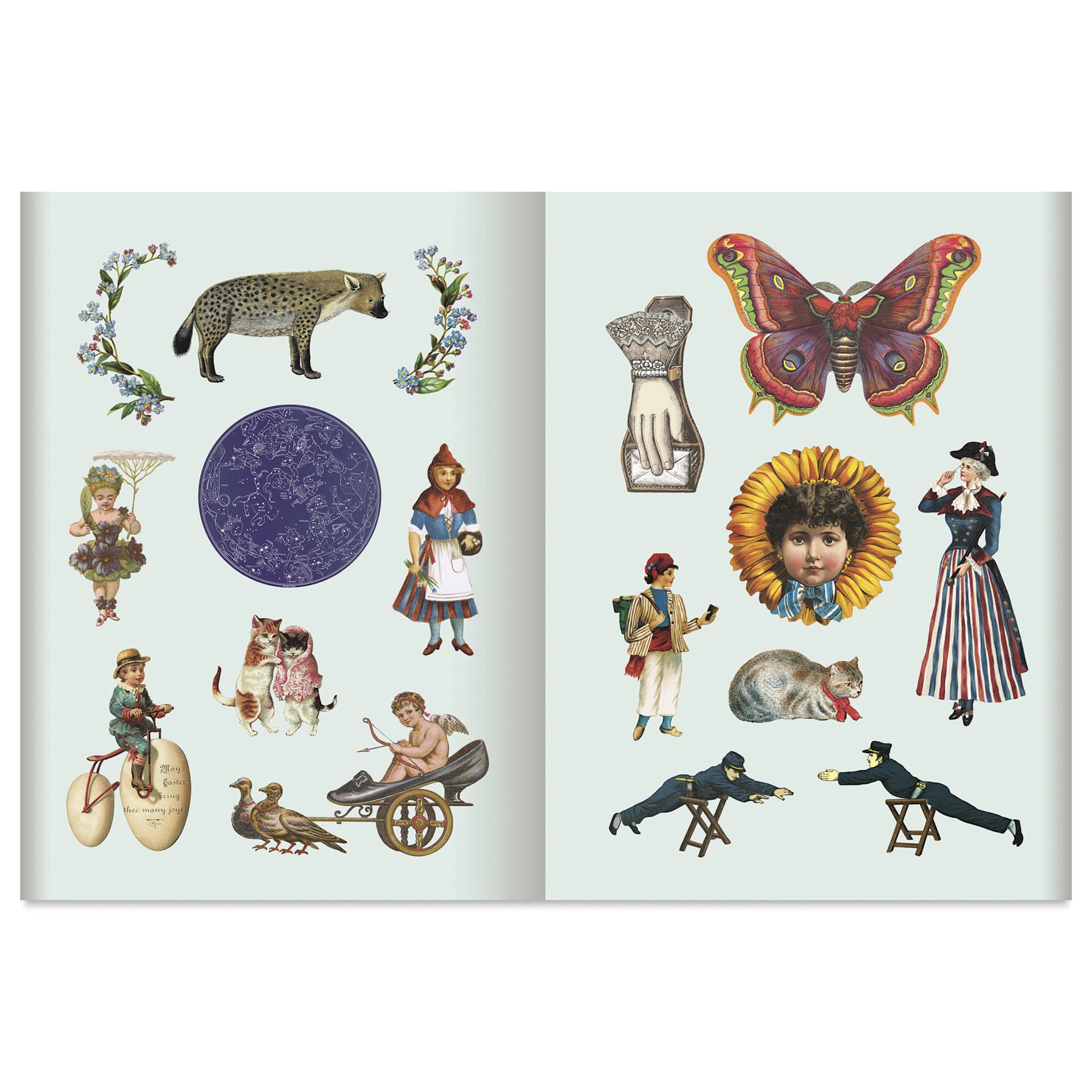 The Antiquarian Sticker Book : Bibliophilia, people and animals