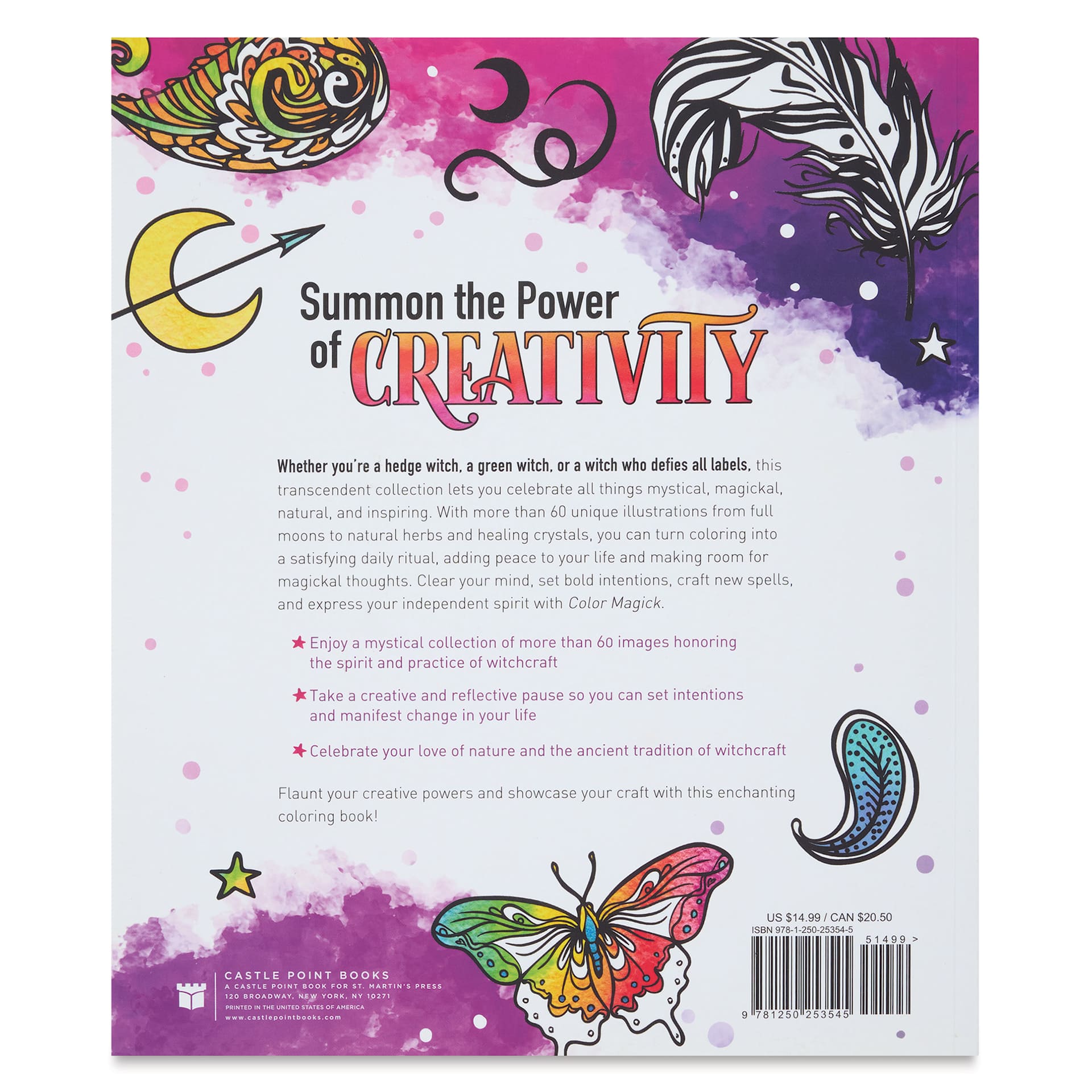 Color Magick: The Witch's Coloring Book (back cover)