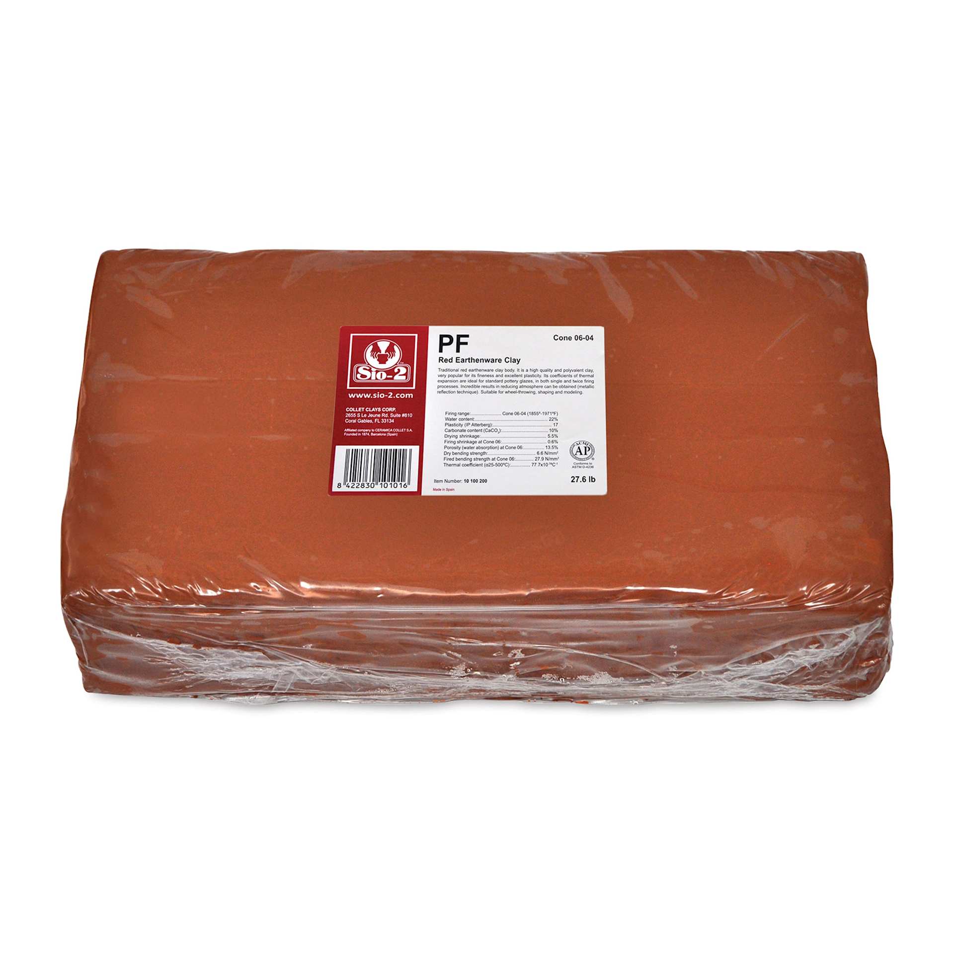 Sio-2 PF Red Earthenware Clay
