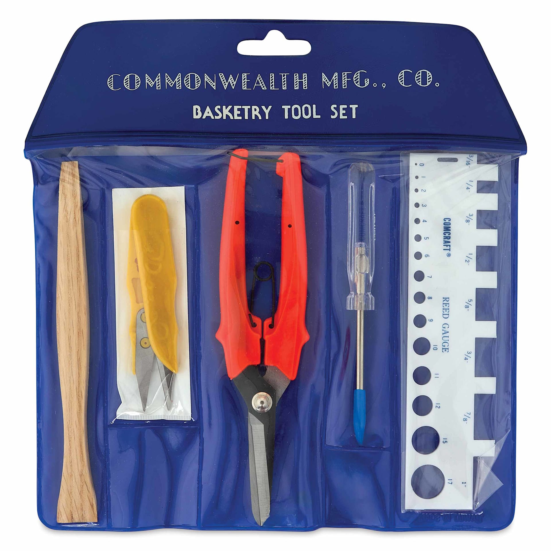 Commonwealth Basketry Tool Set - Pkg of 5 inside packaging