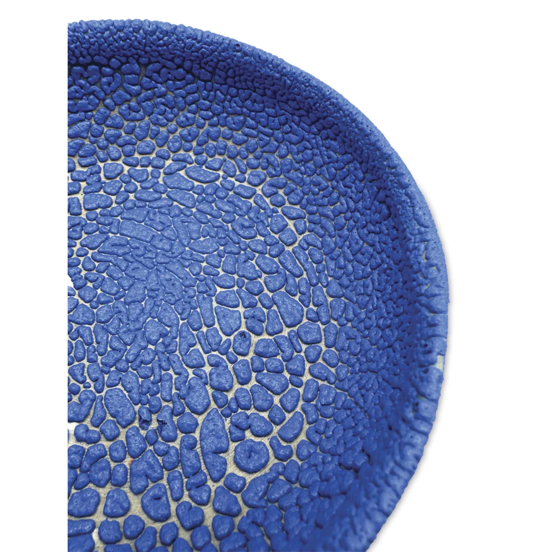 Ritual Glaze Moon Rocks Glaze - Blue - finished example, close-up