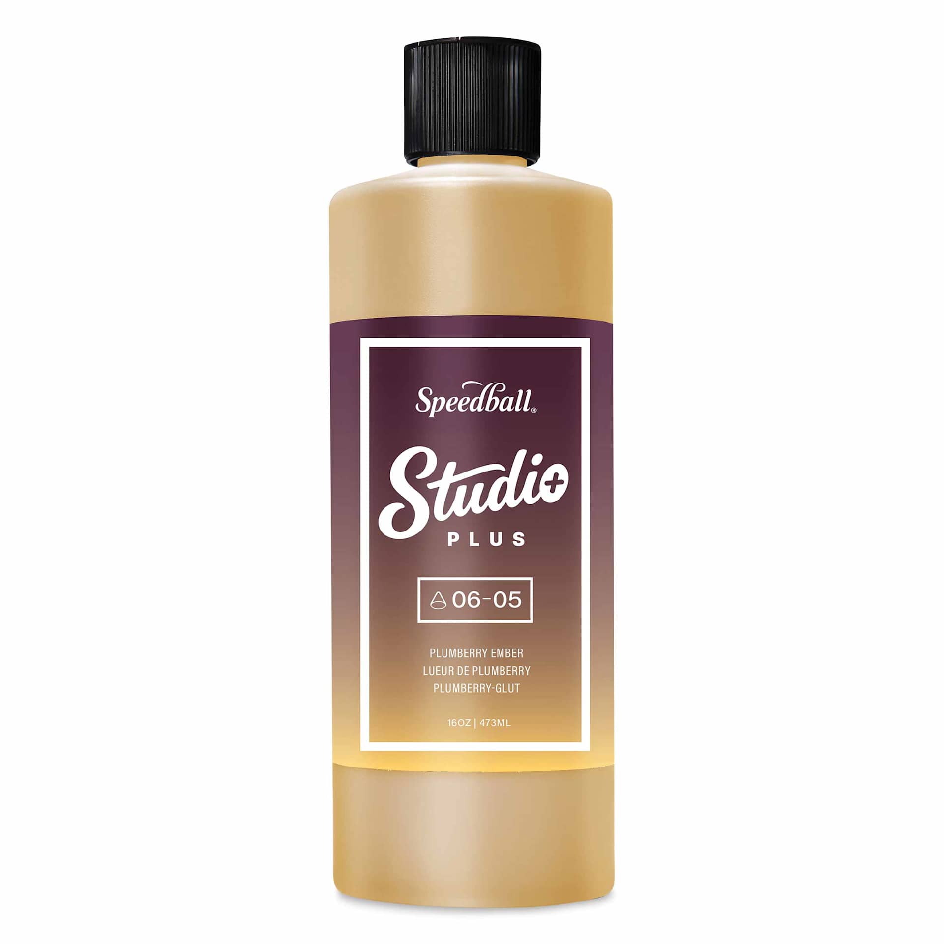 Speedball Studio Plus Glaze - Plumberry Ember, 16 oz