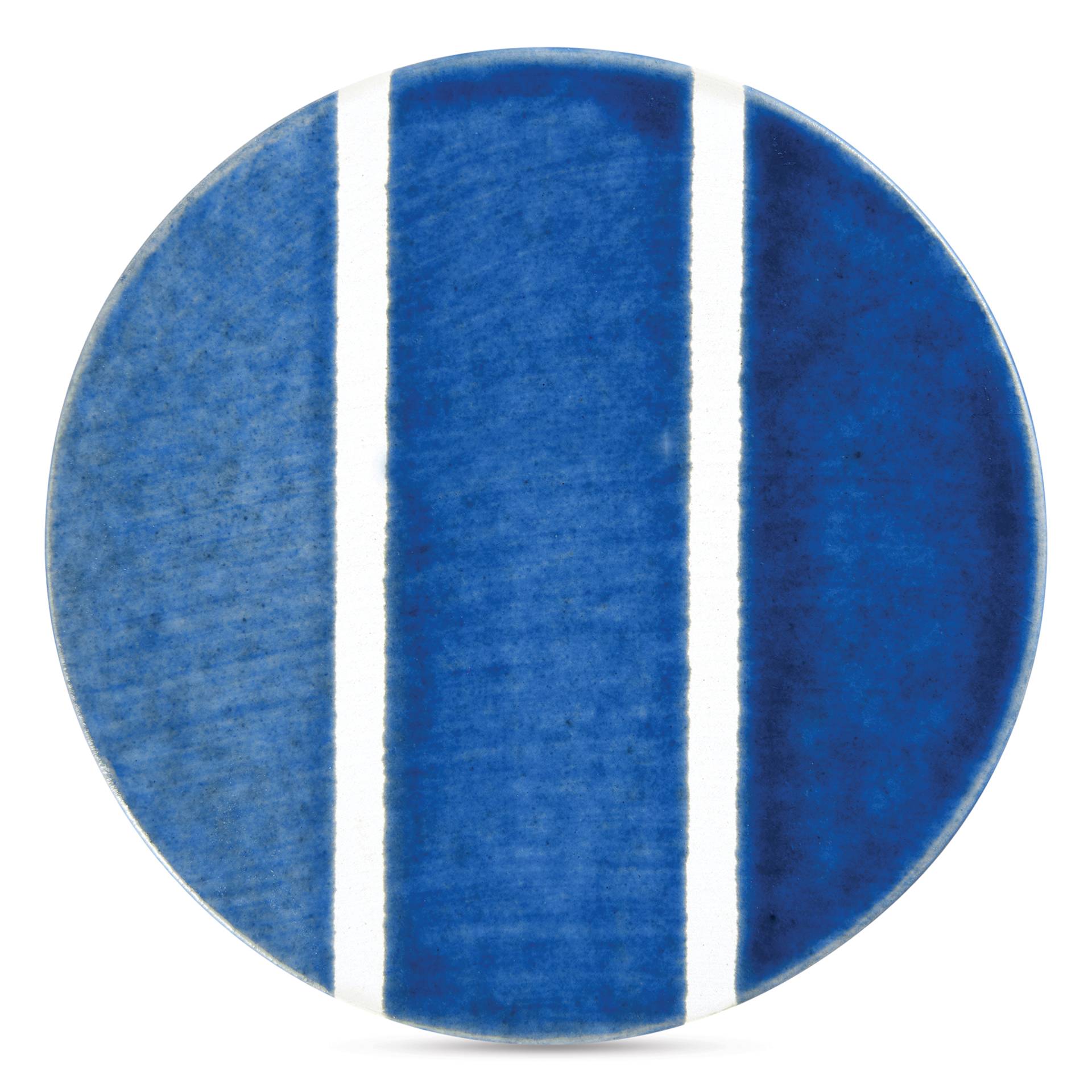 Speedball Studio Plus Glaze - Cerulean, 16 oz one, two and three coat comparison