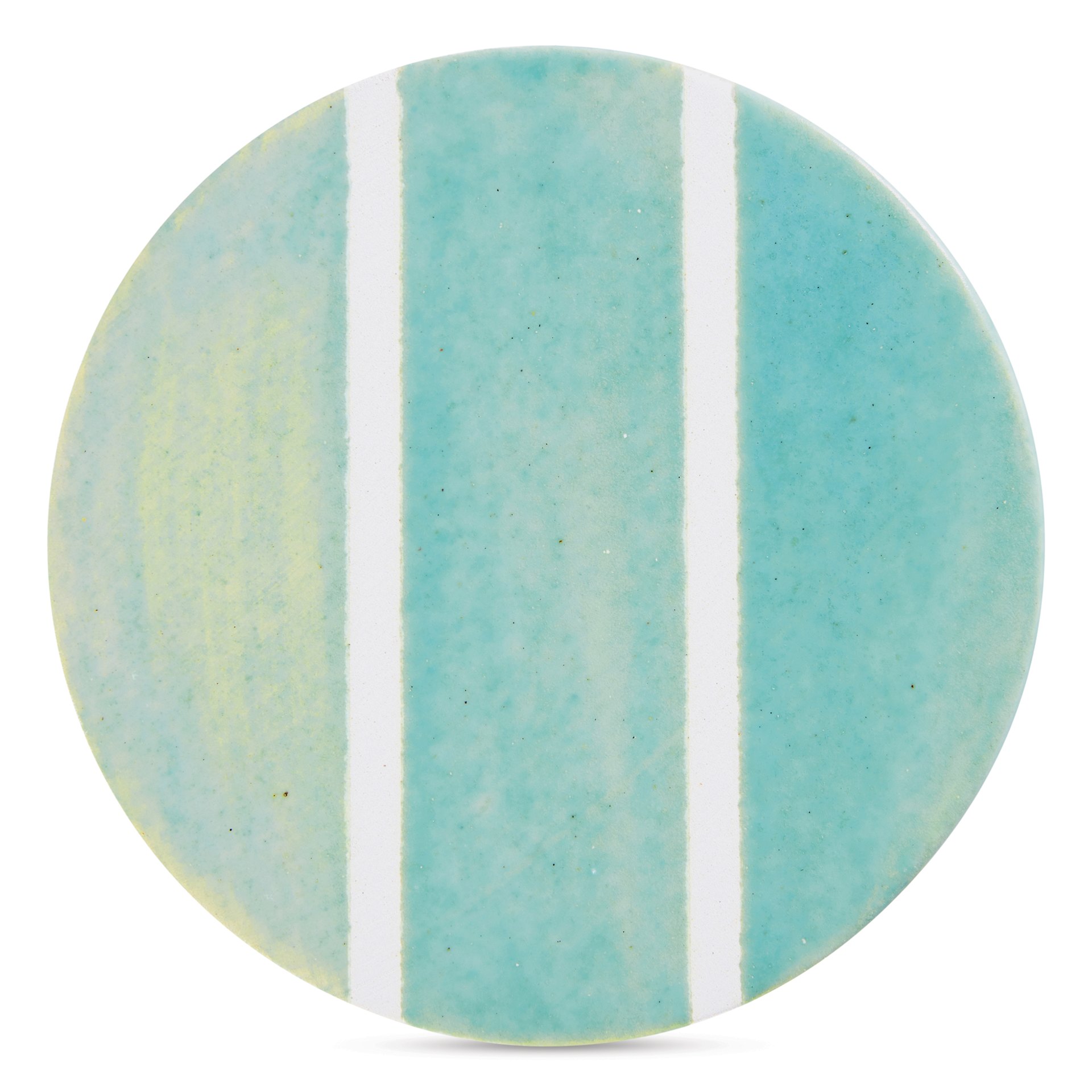 Speedball Studio Plus Glaze - Caribbean, 2 oz one, two, and three coat comparison