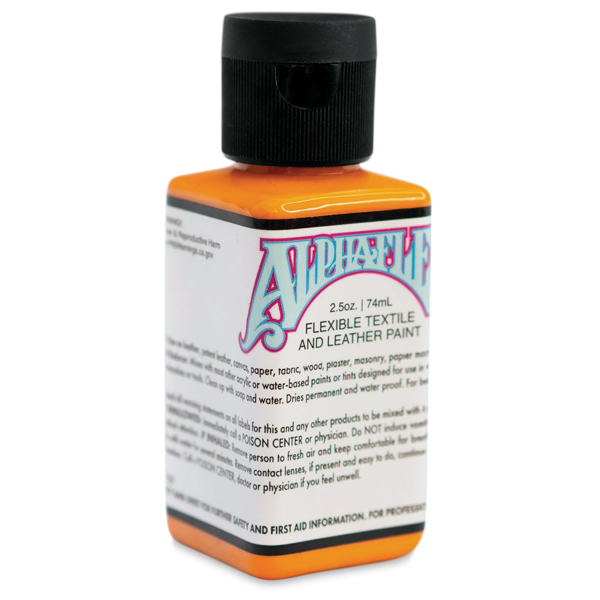 Alpha6 AlphaFlex Textile and Leather Paint - Alpha Orange, 74 ml, Bottle