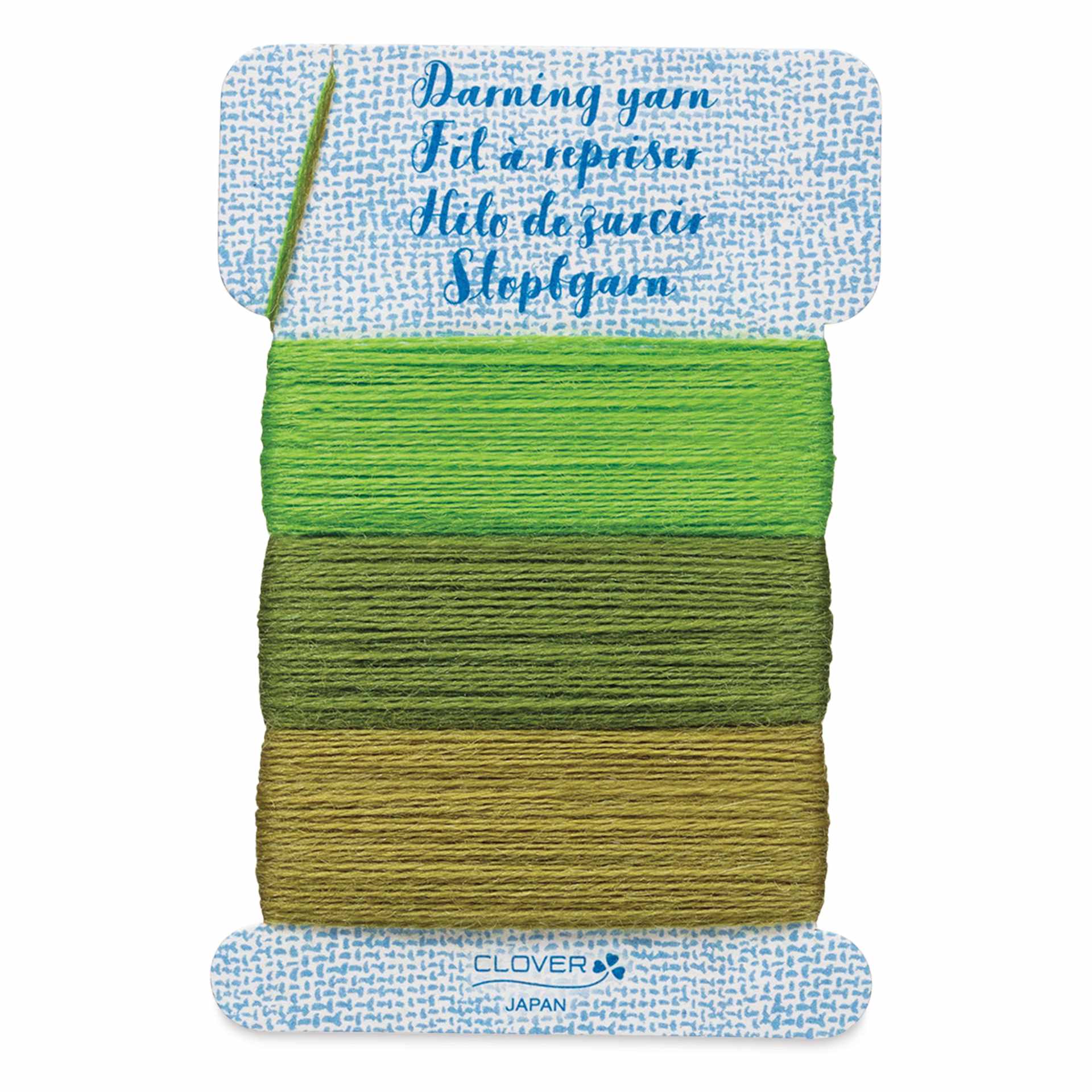 Clover Darning Yarn - Set of 3, Green, 17.5 yds