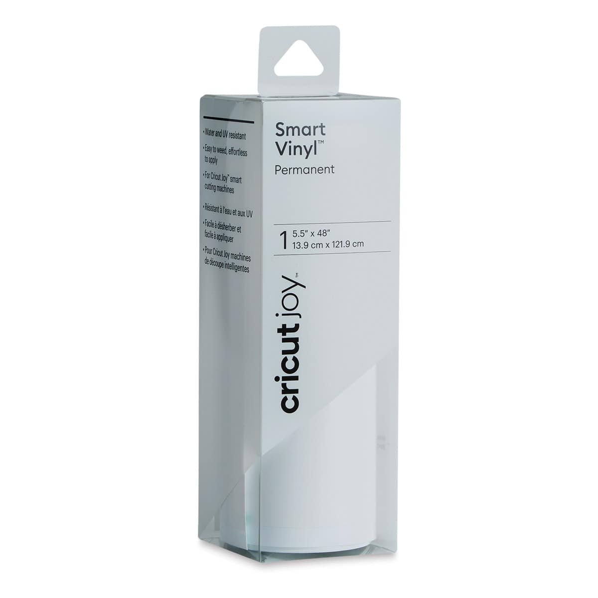 Cricut Joy Permanent Smart Vinyl - White, 5-1/2" x 48", Roll (In packaging)