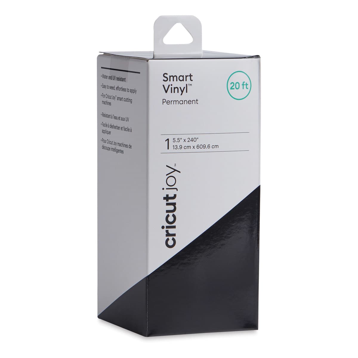 Cricut Joy Permanent Smart Vinyl - Black, 5-1/2" x 20 ft, Roll (In packaging)