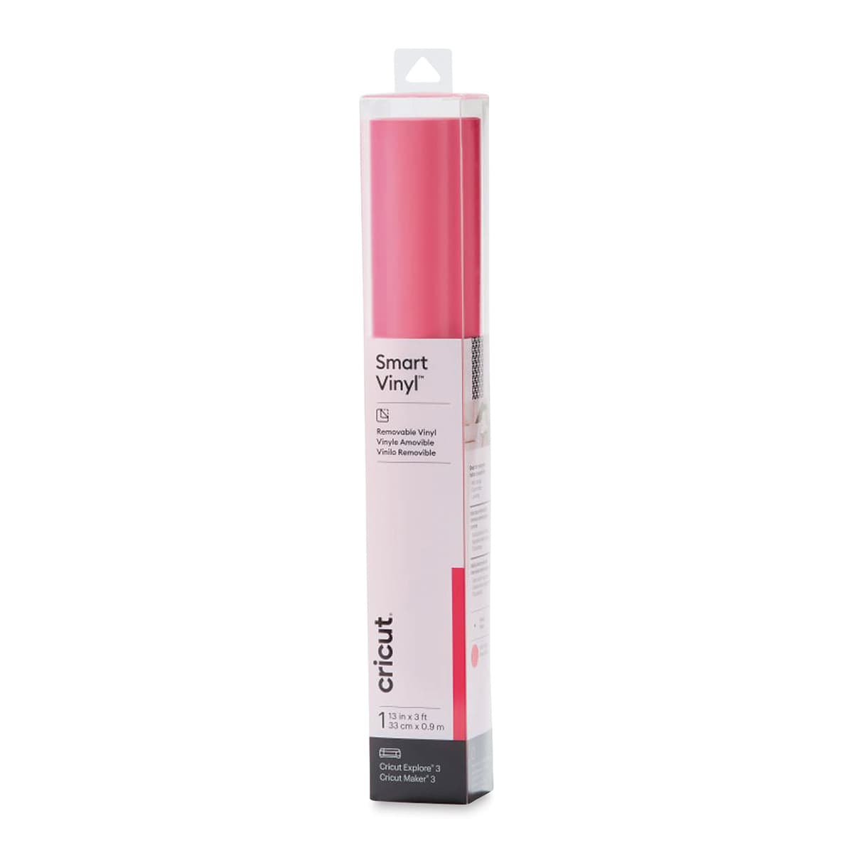 Cricut Removable Smart Vinyl - Party Pink, 13" x 3 ft, Roll (In packaging)