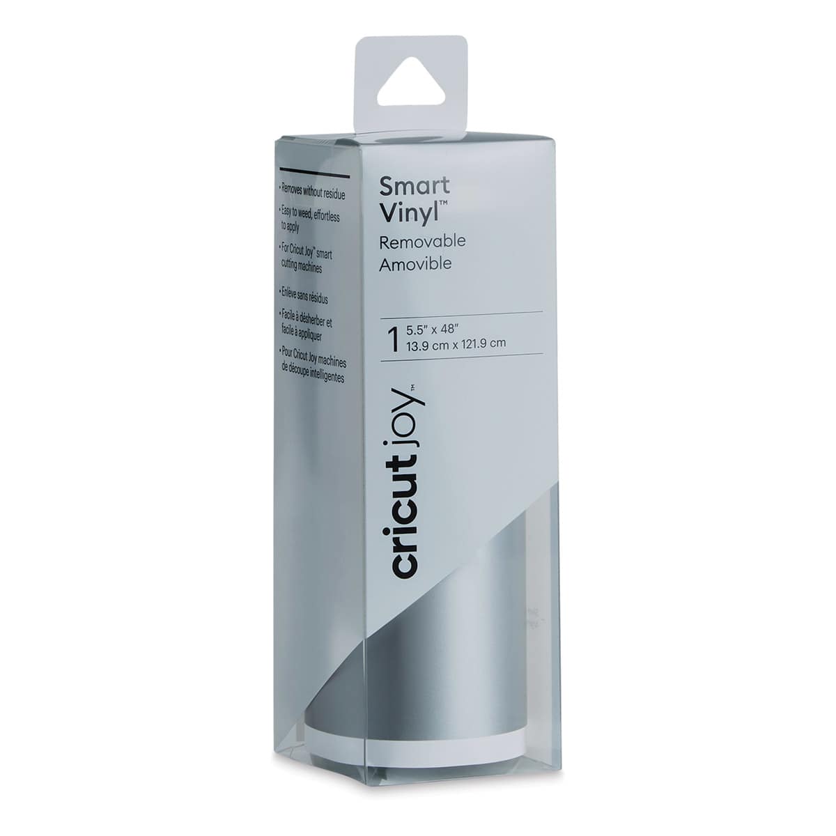 Cricut Joy Removable Smart Vinyl - Silver, 5-1/2" x 48", Roll (In packaging)