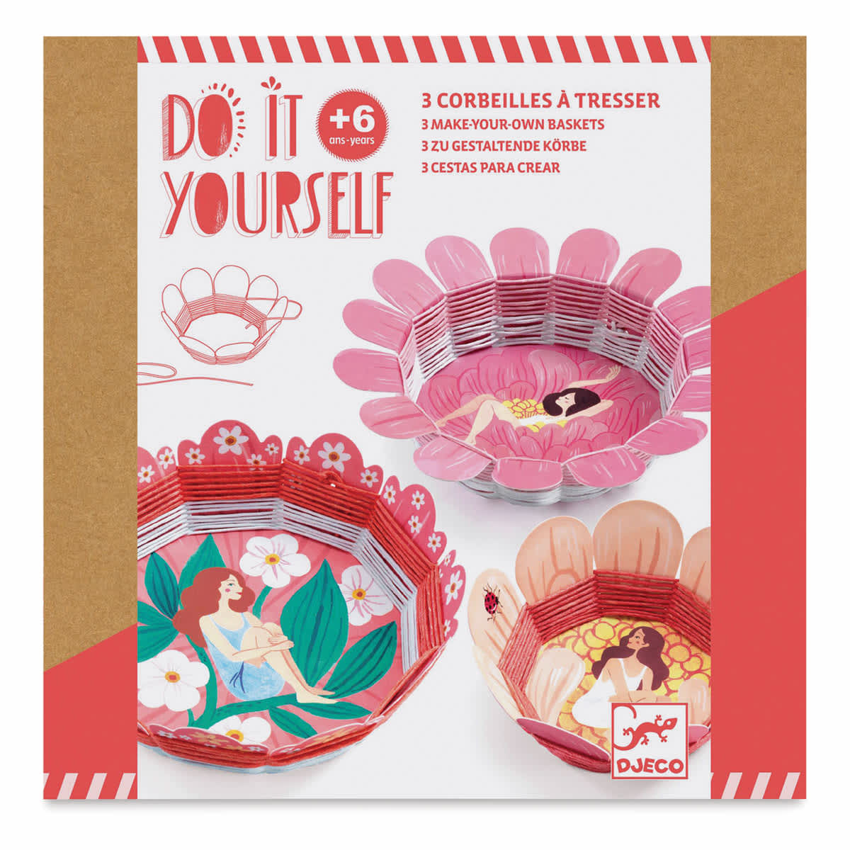 Djeco Do It Yourself Bloom Baskets Kit (In packaging)