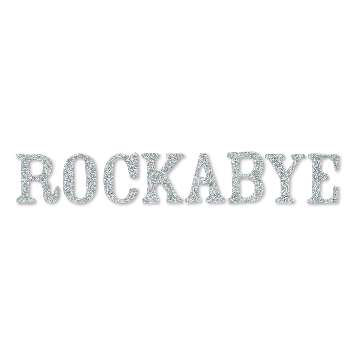 American Crafts Thickers Glitter Letter Sticker Sheets - Silver (Rockabye)