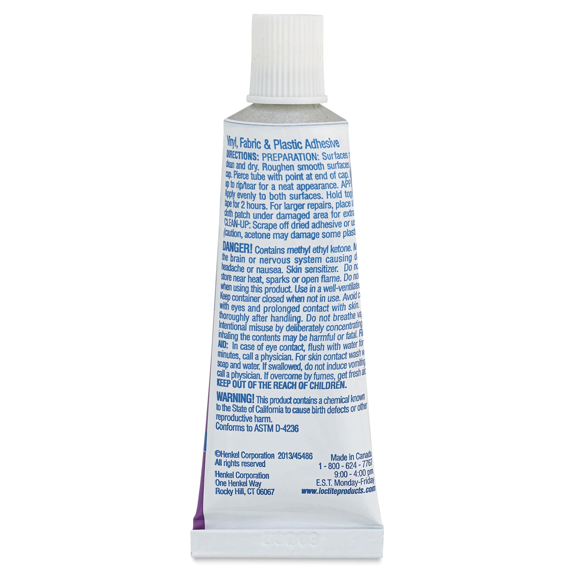Loctite Vinyl, Fabric & Plastic Flexible Adhesive - 1 oz - back