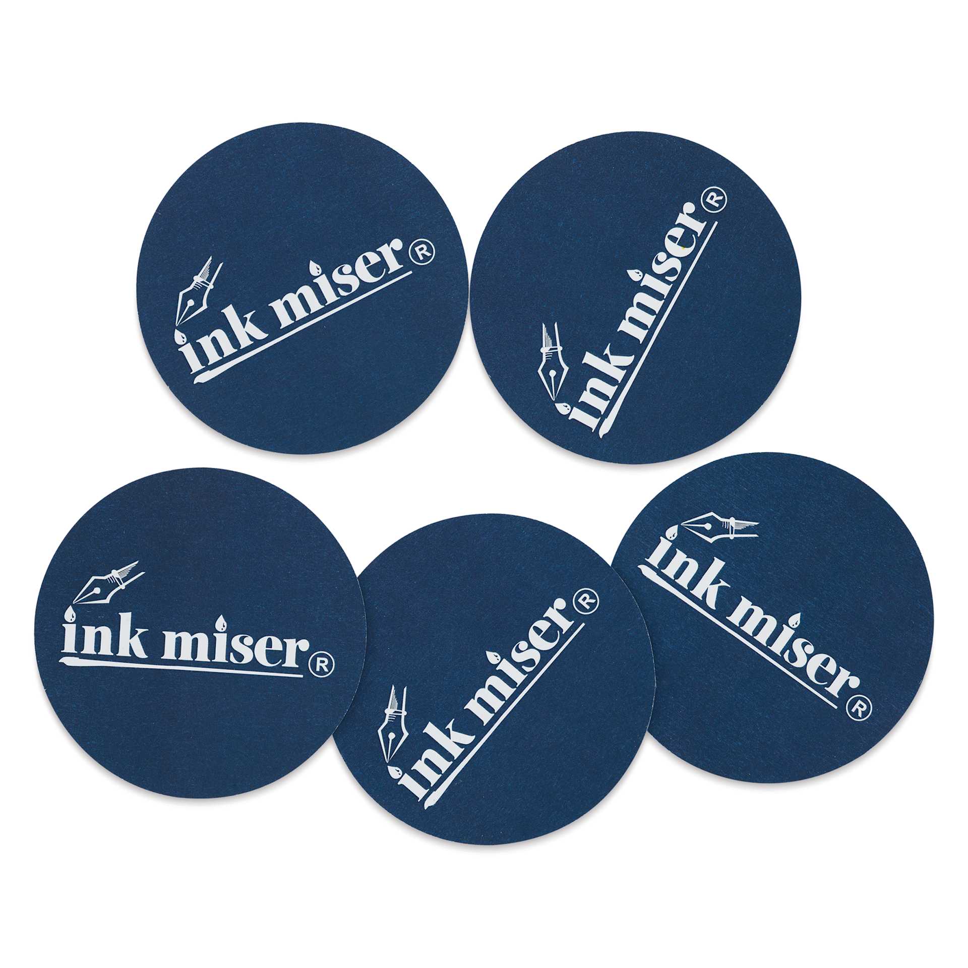 Ink Miser Splash Pad Ink Cards - Set of 5, bottom of the cards laid out