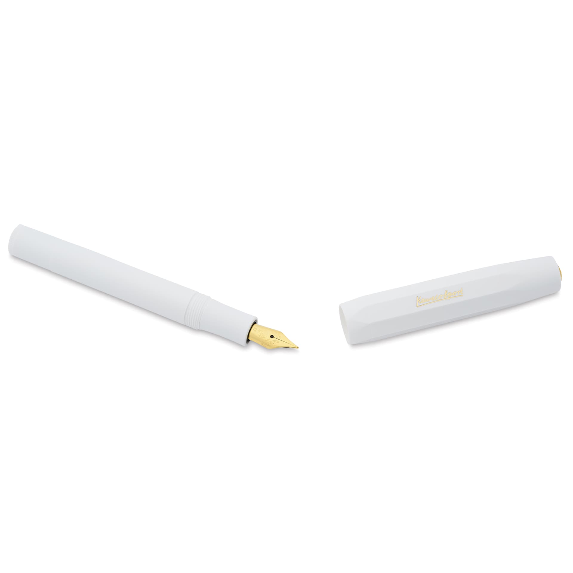 Kaweco Classic Sport Fountain Pen - White, Extra-Fine, cap removed
