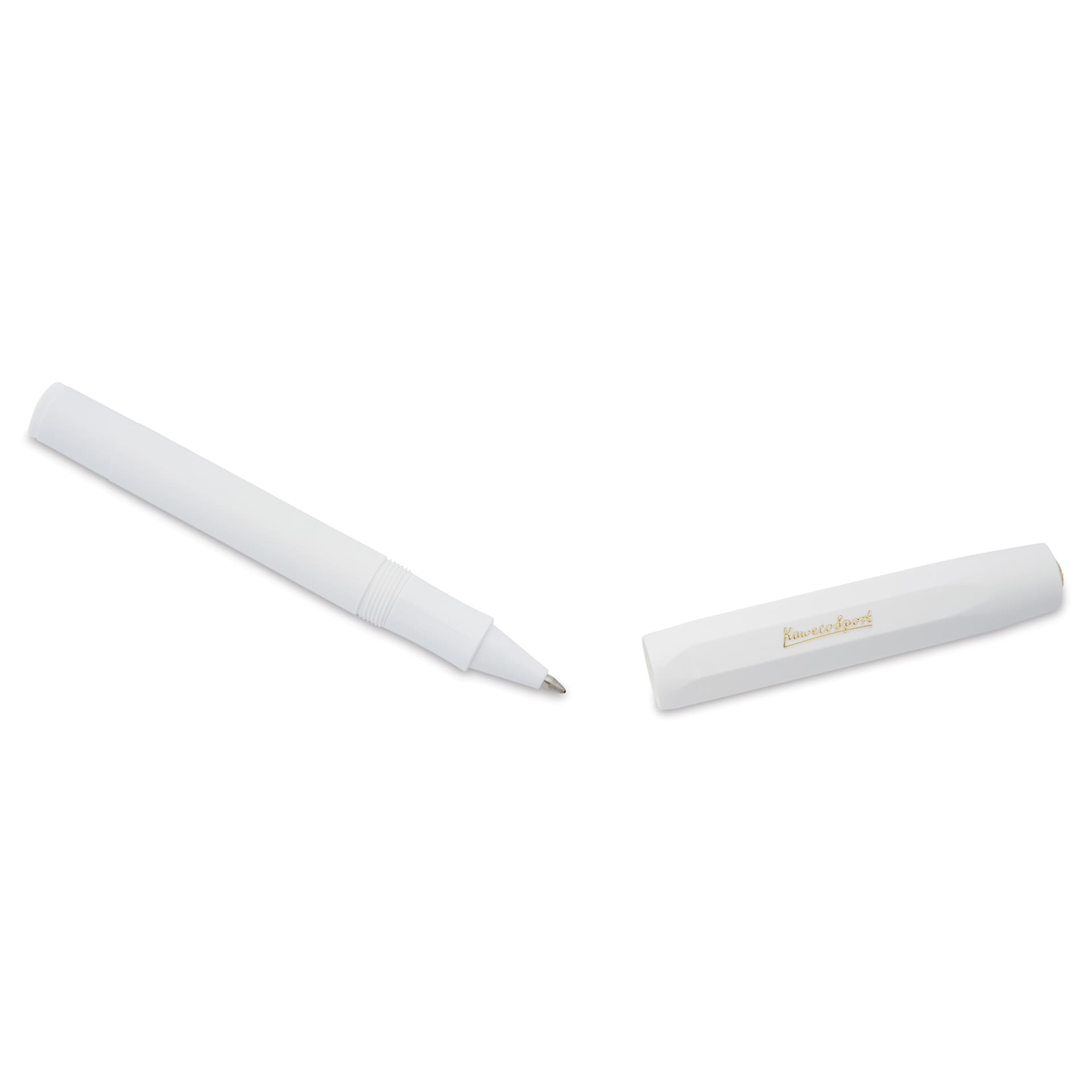 Kaweco Classic Sport Rollerball Pen - White, cap removed