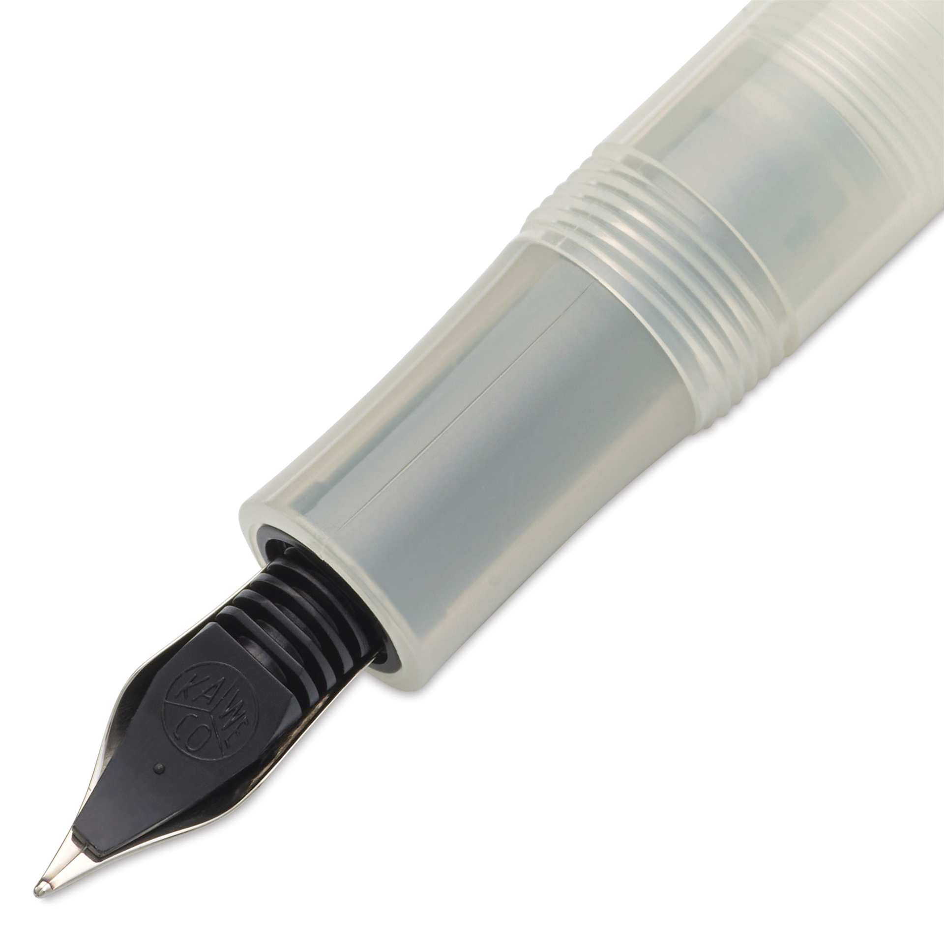Kaweco Frosted Sport Fountain Pen - Coconut, Fine, close-up of the feed