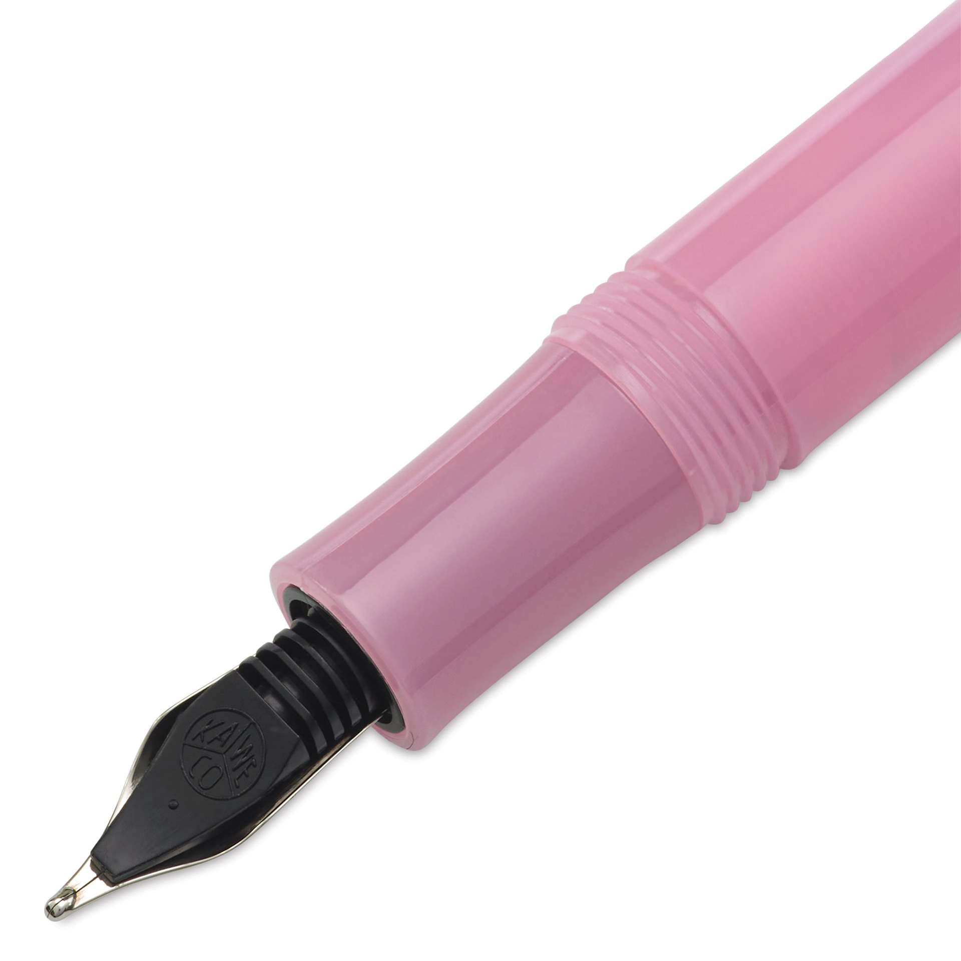 Kaweco Frosted Sport Fountain Pen - Blush Pitaya, Extra-Broad, close-up of the feed