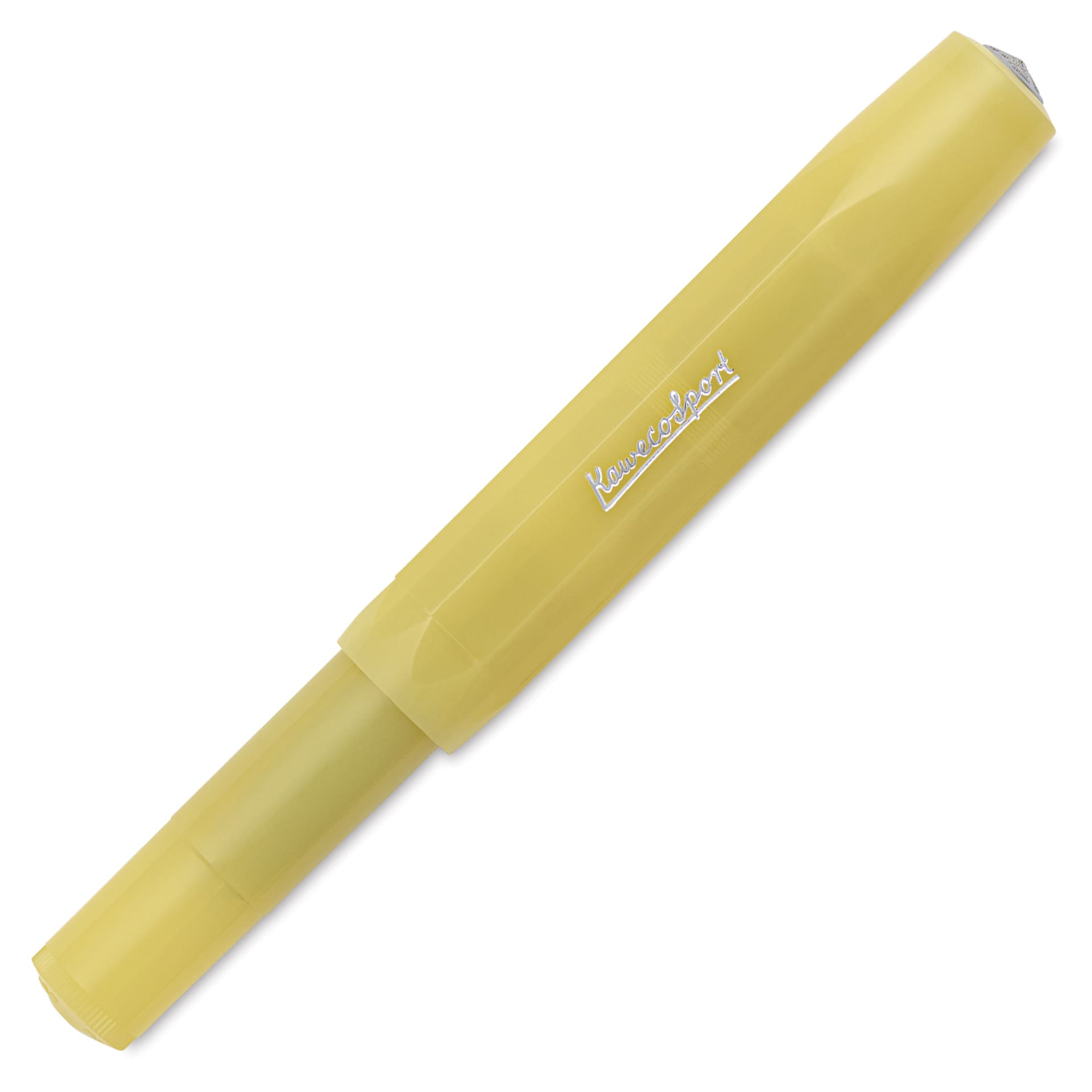 Kaweco Frosted Sport Fountain Pen - Sweet Banana, Medium, cap replaced