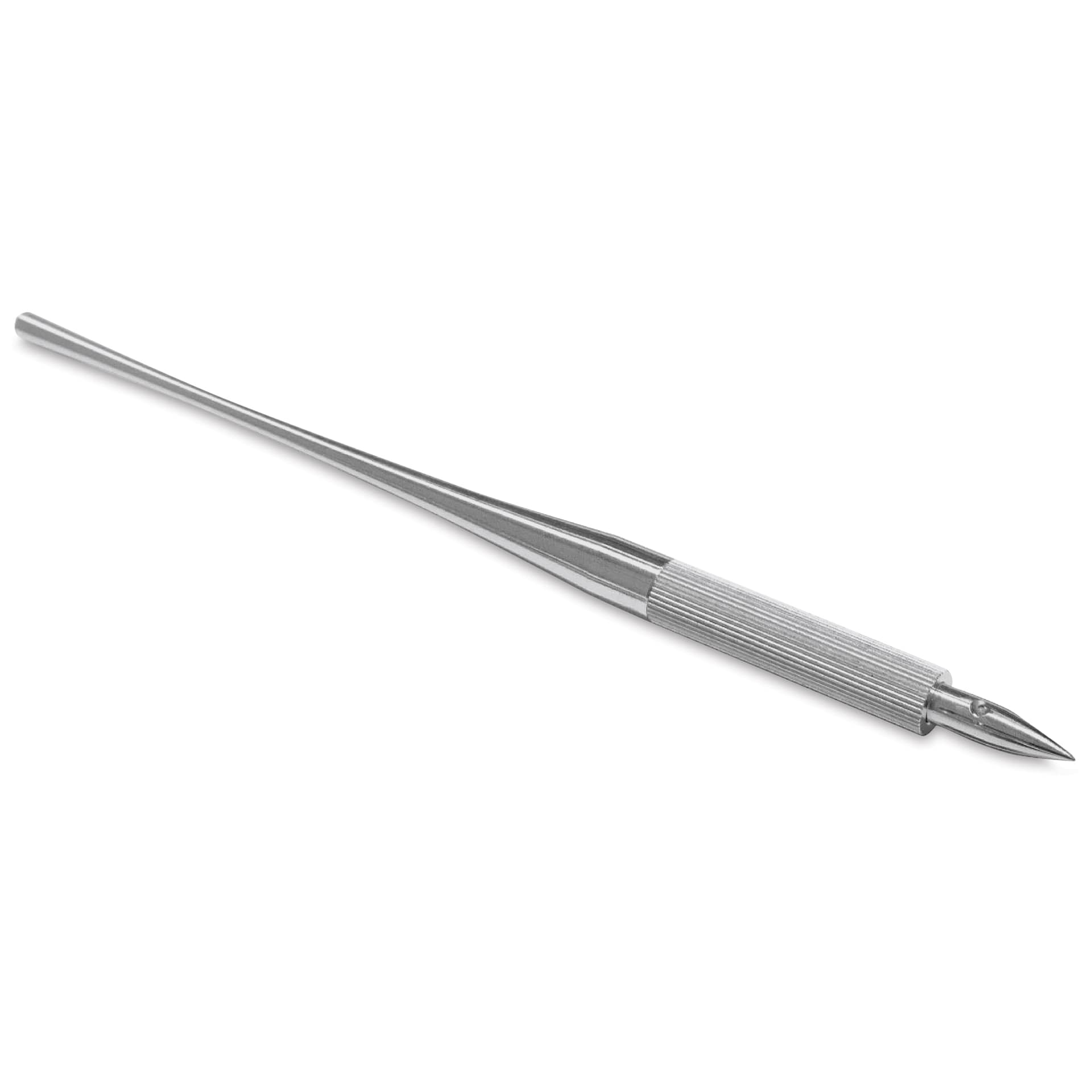 Colorverse Shuttle Nib Holder - Aluminum, Long, with nib inserted (not included)