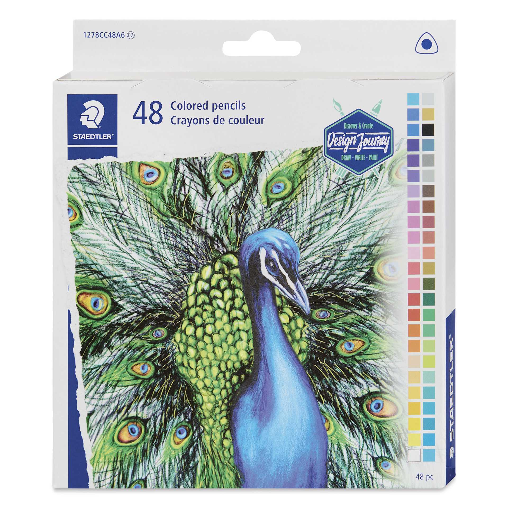 Staedtler Triangular Colored Pencils - Set of 48 - front of packaging