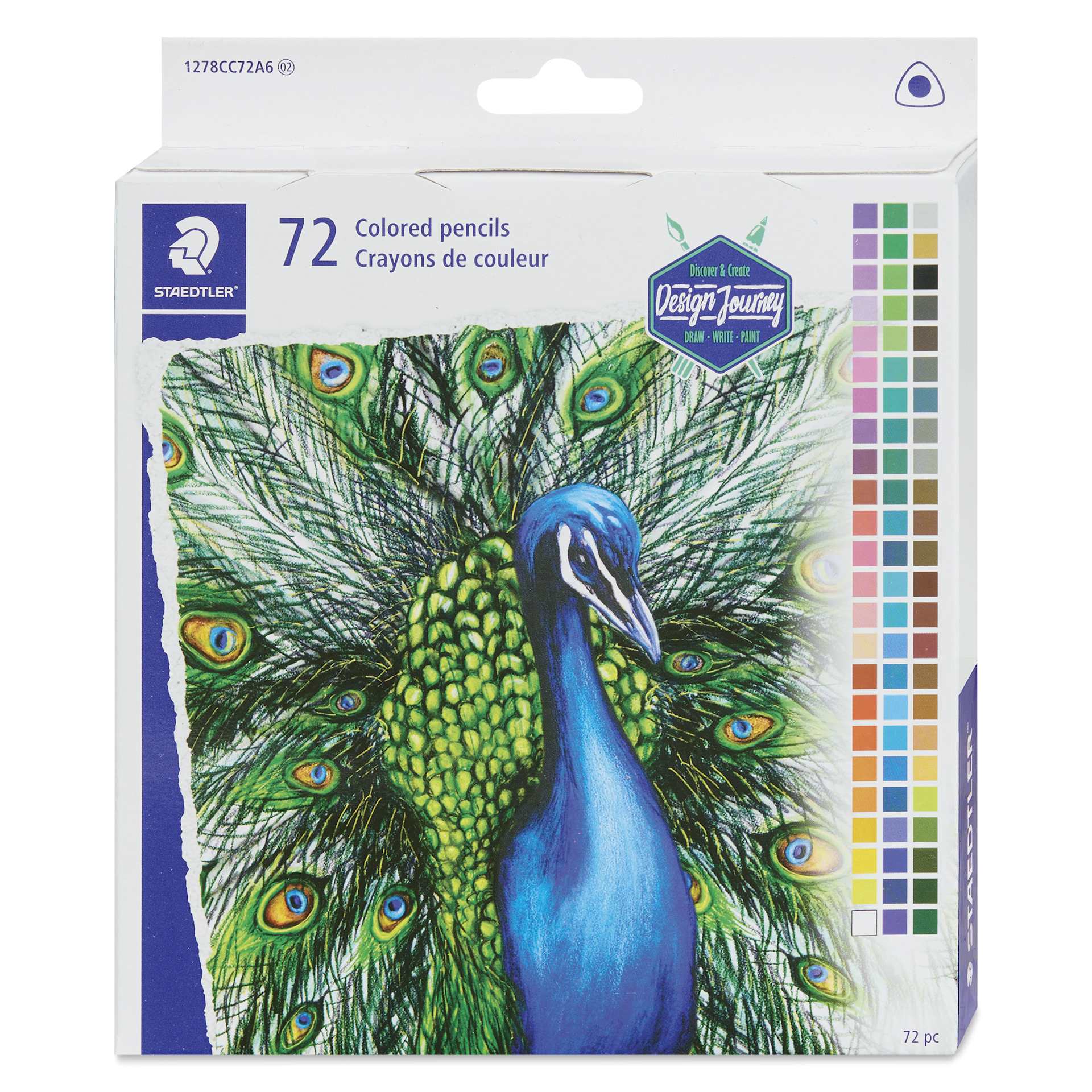 Staedtler Triangular Colored Pencils - Set of 72 - front of packaging