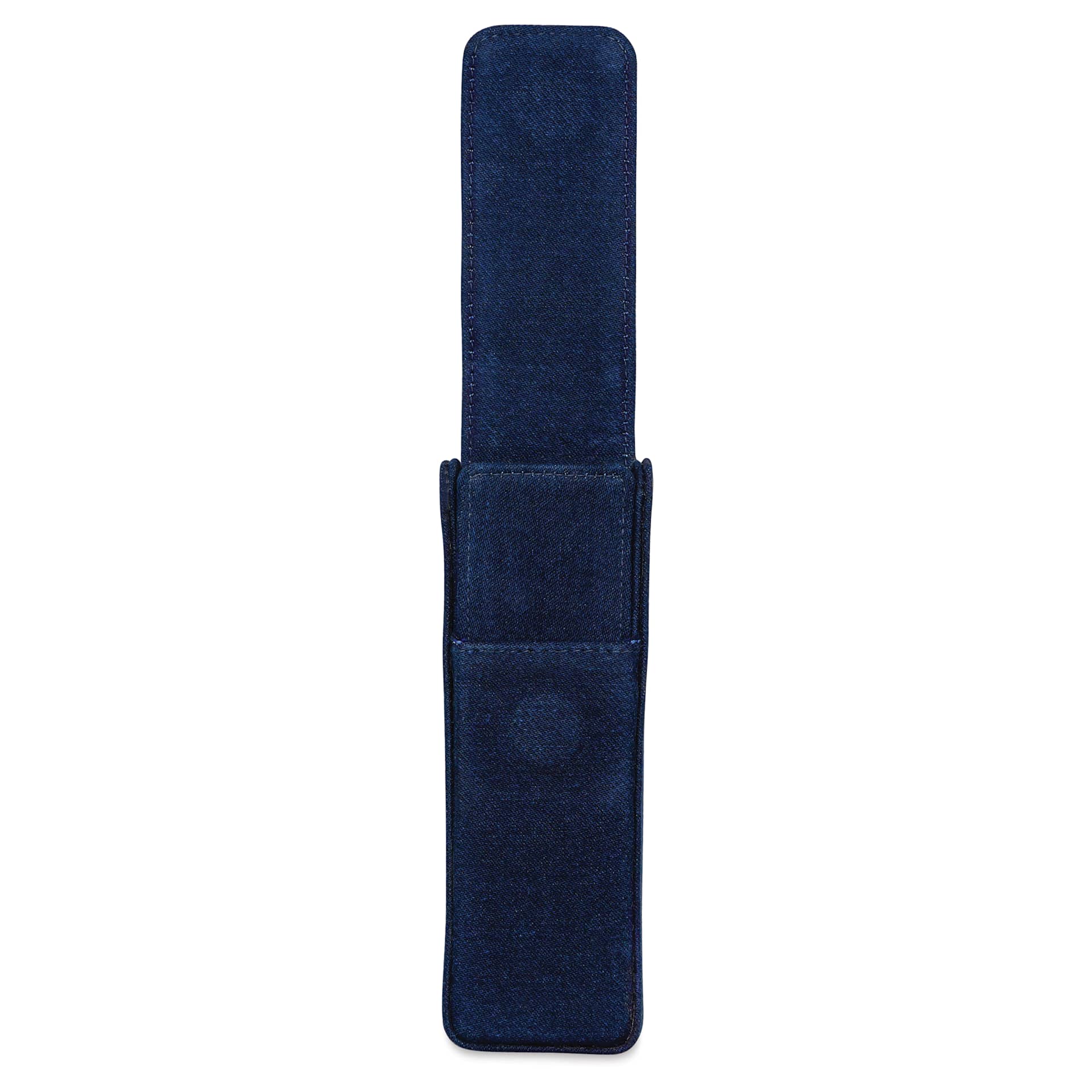 Girologio 2 Denim Pen Case - Cotton Denim, magnetic flap raised