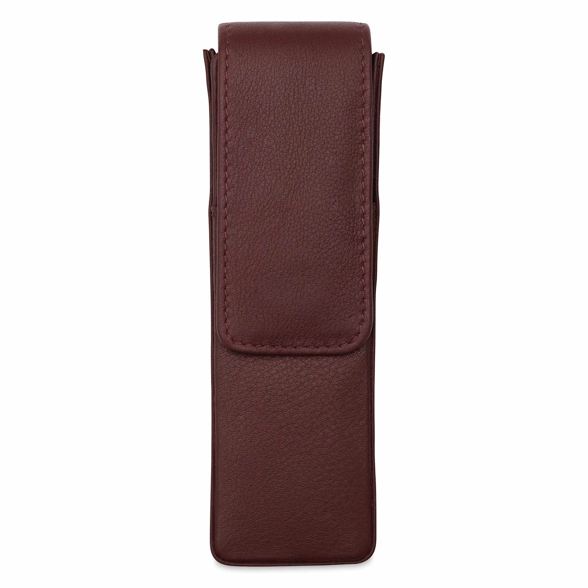 Girologio 2 Leather Pen Case - Antique Brown, front of the pack